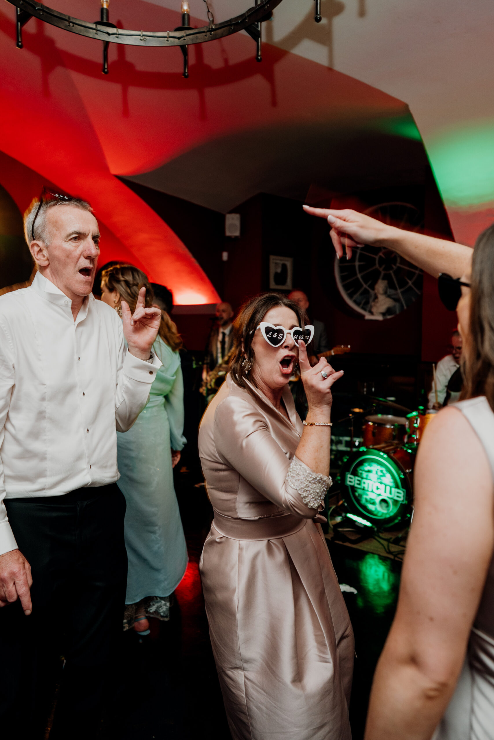 A group of people dancing