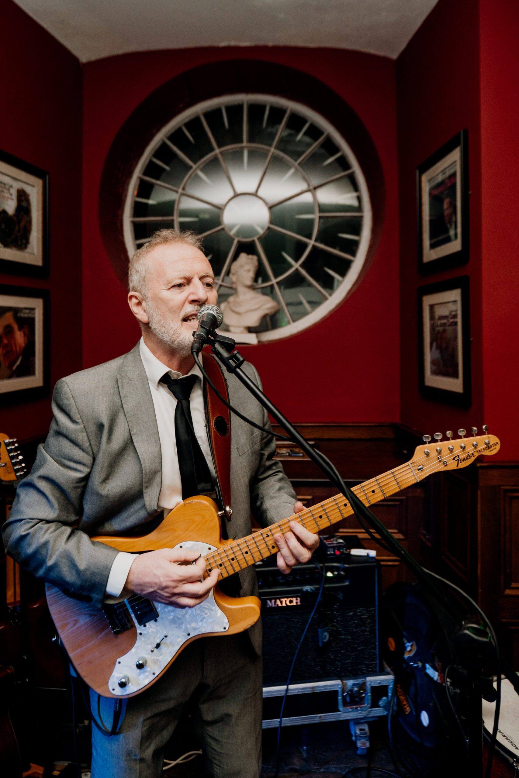 A person playing a guitar