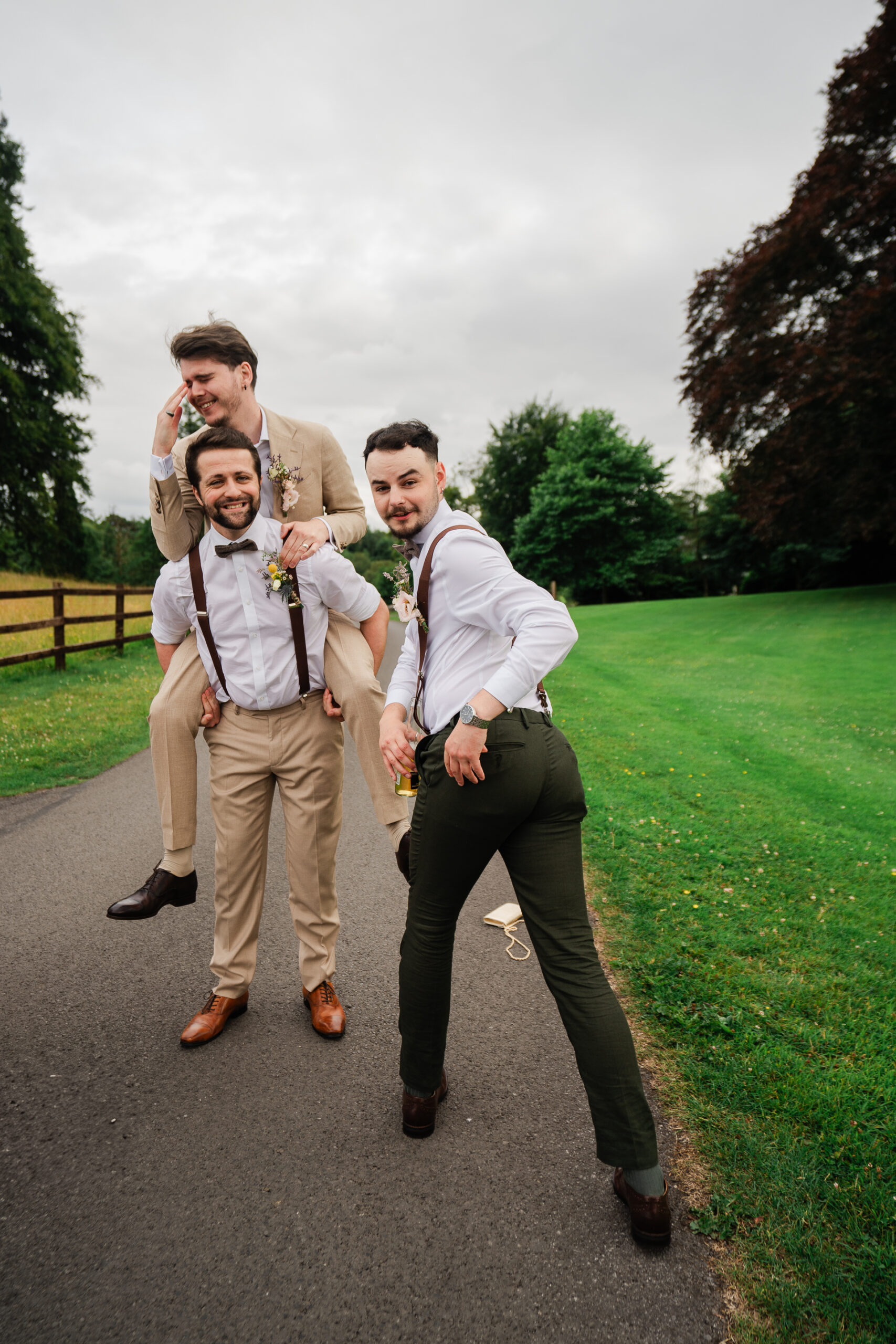 A group of men posing for a picture