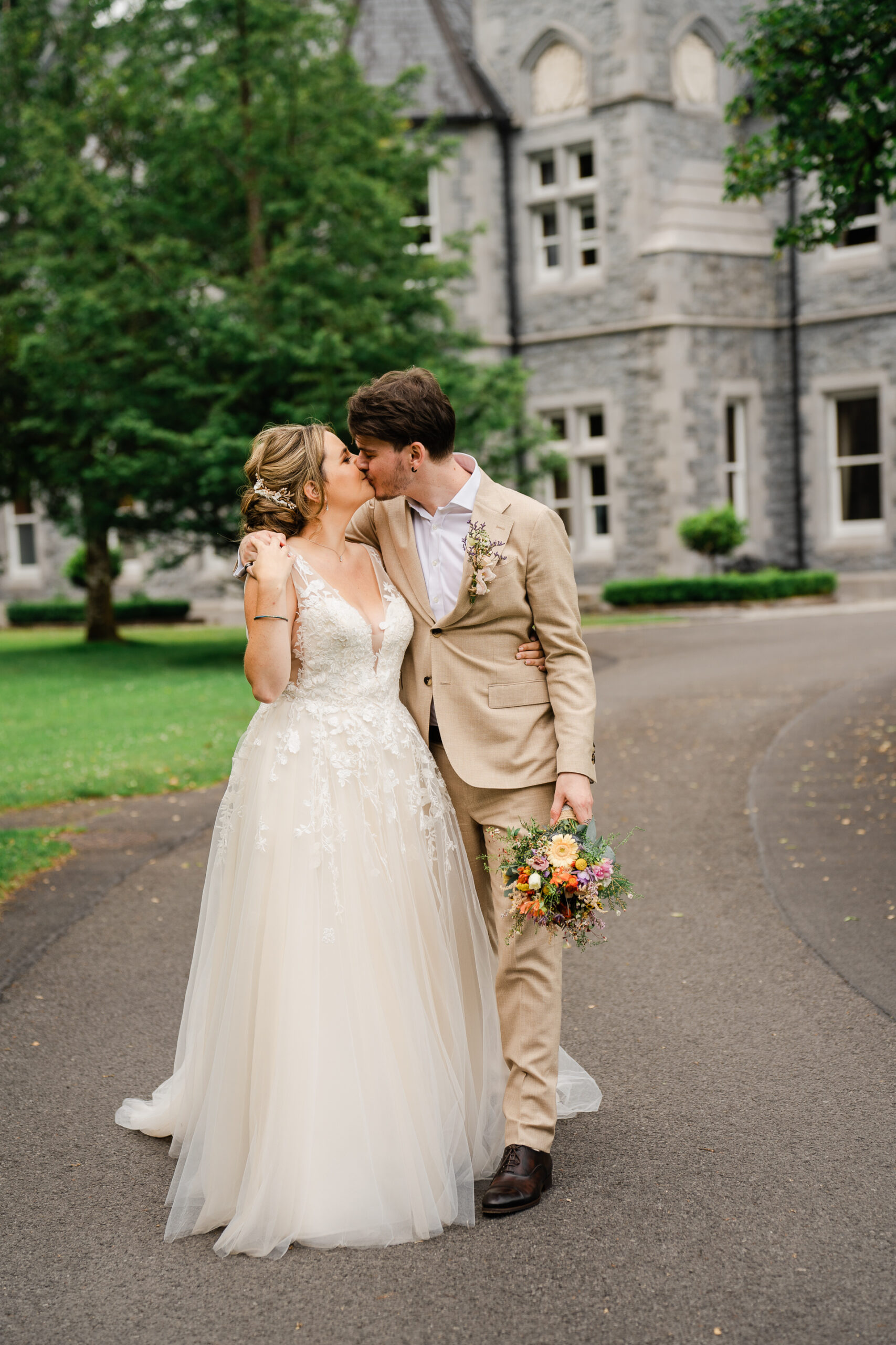 A man and woman kissing