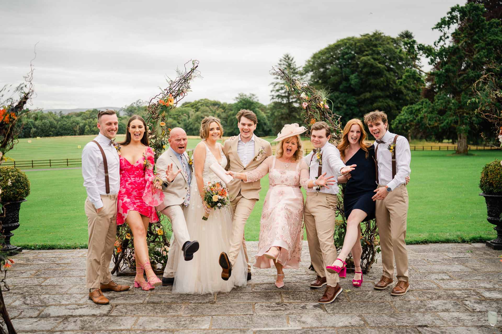 A group of people posing for a photo