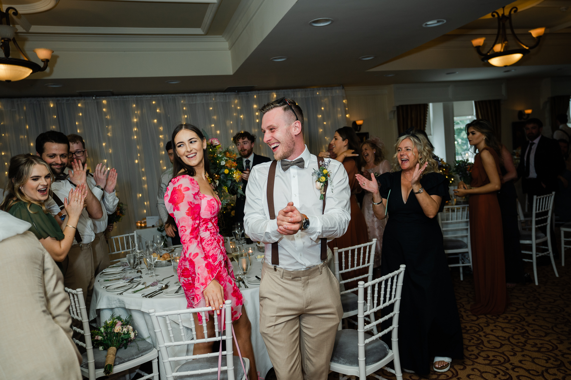 A man and woman dancing