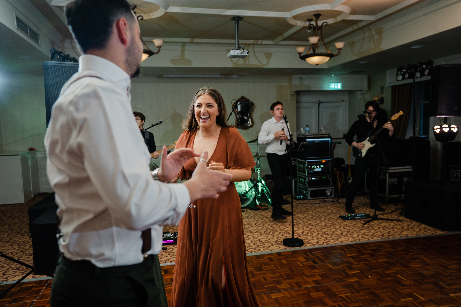 A man and woman dancing