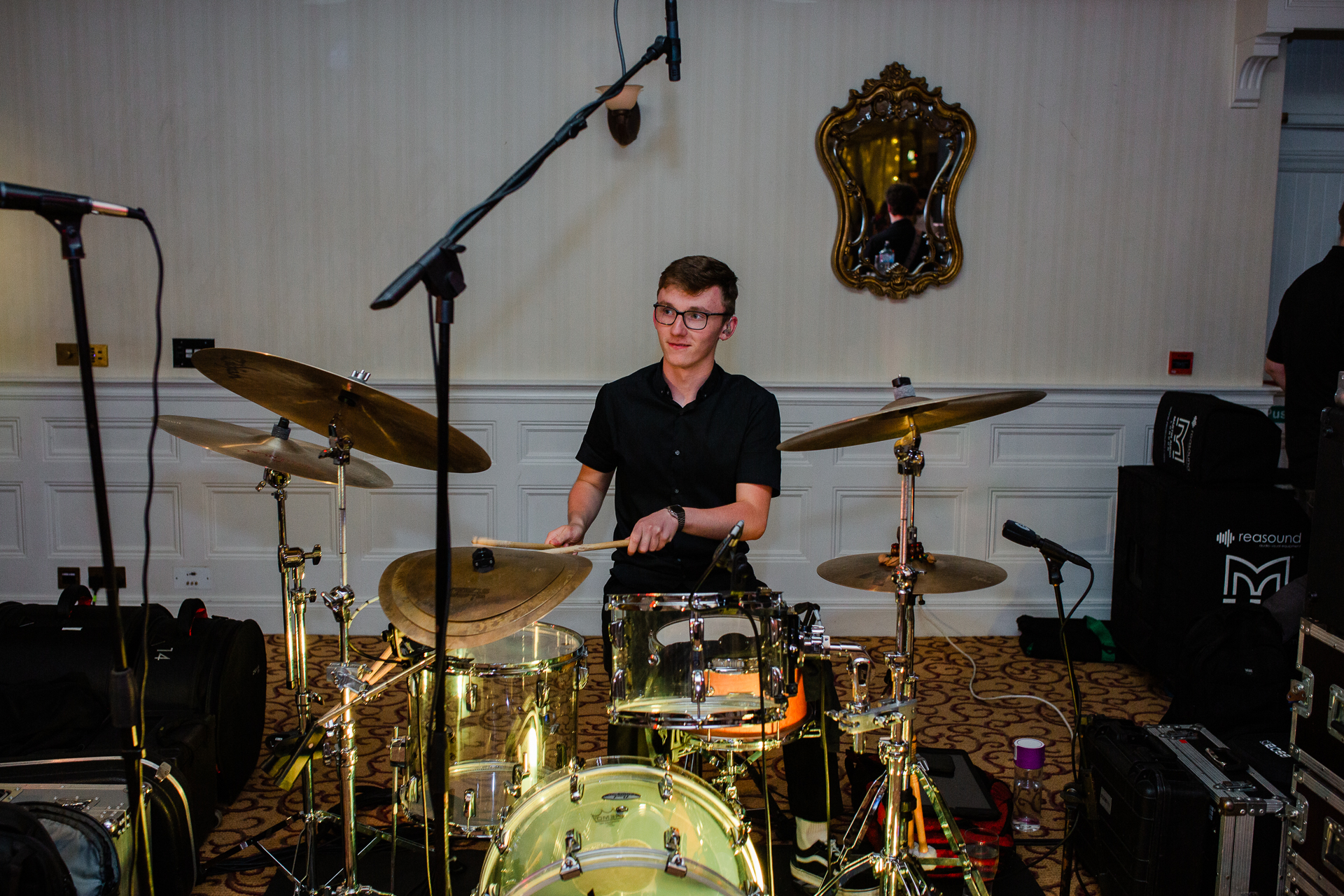 A man playing the drums