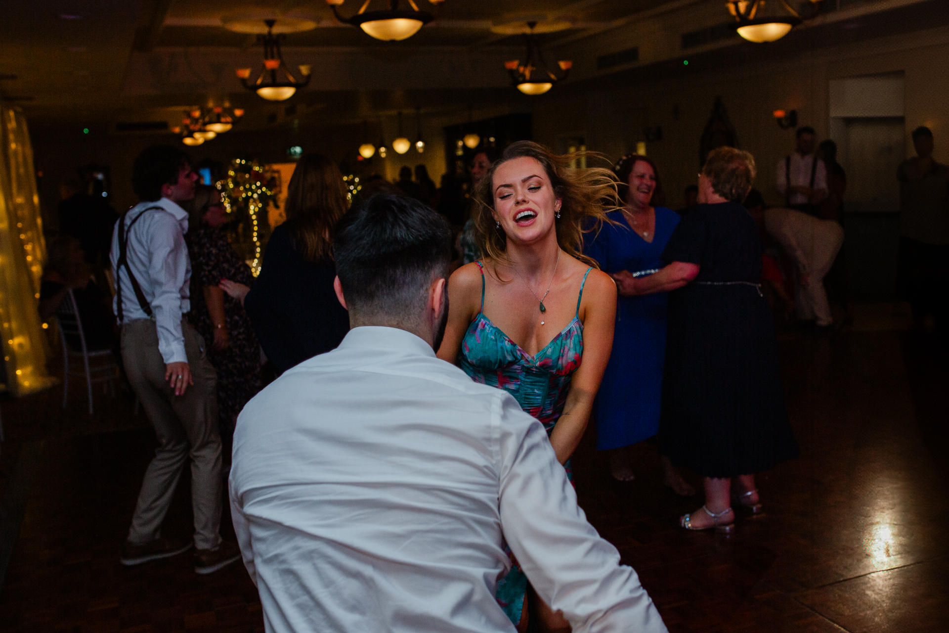 A man and woman dancing