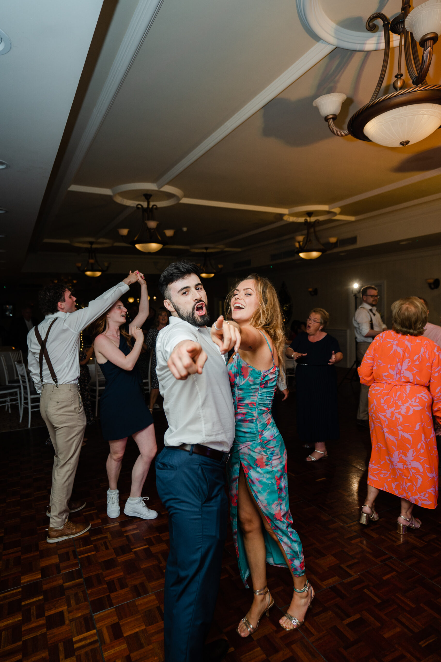 A man and woman dancing