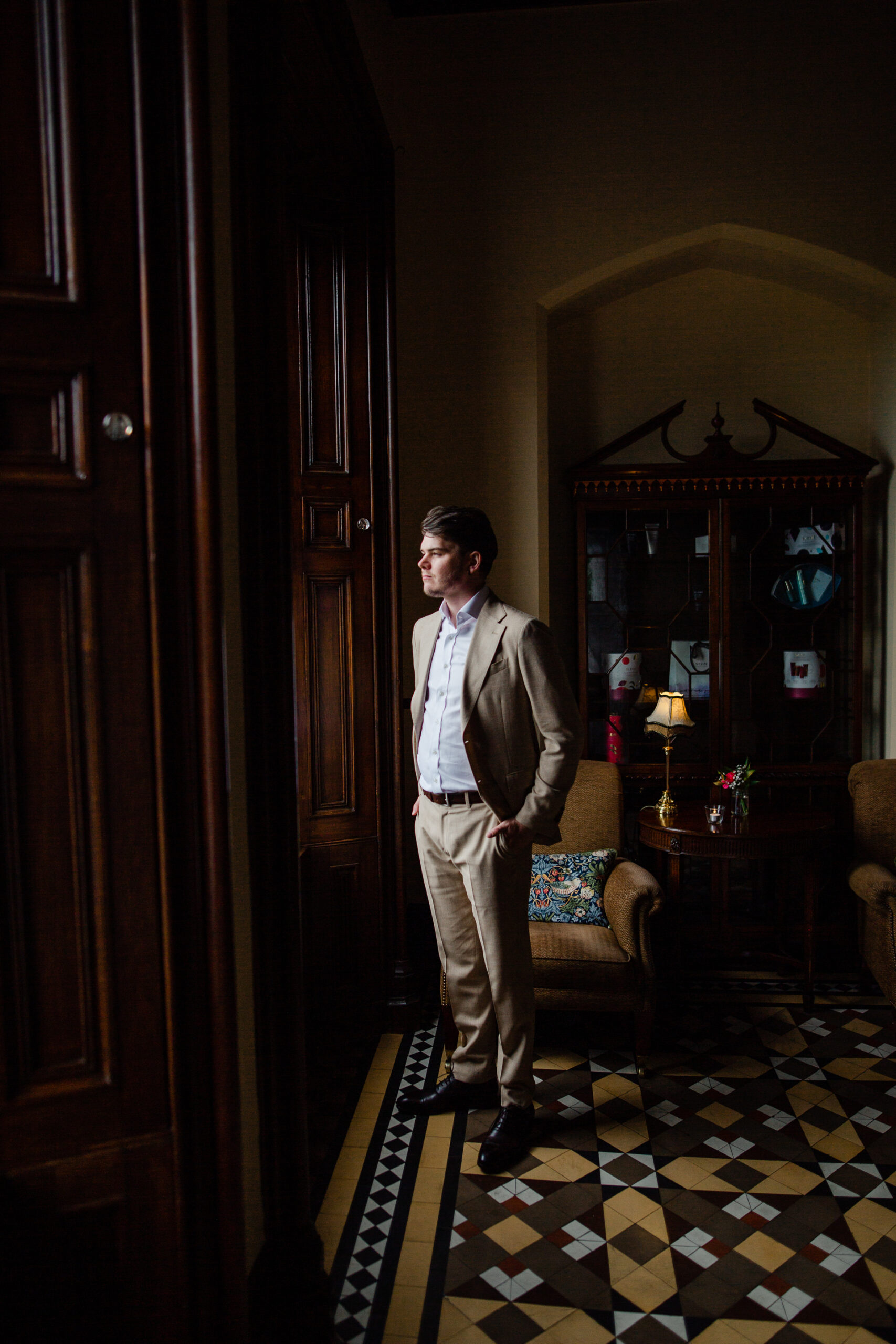 A man standing in a doorway