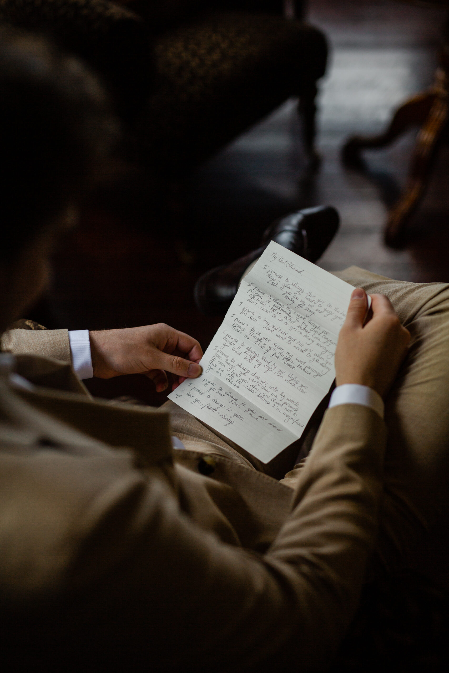 A person holding a piece of paper