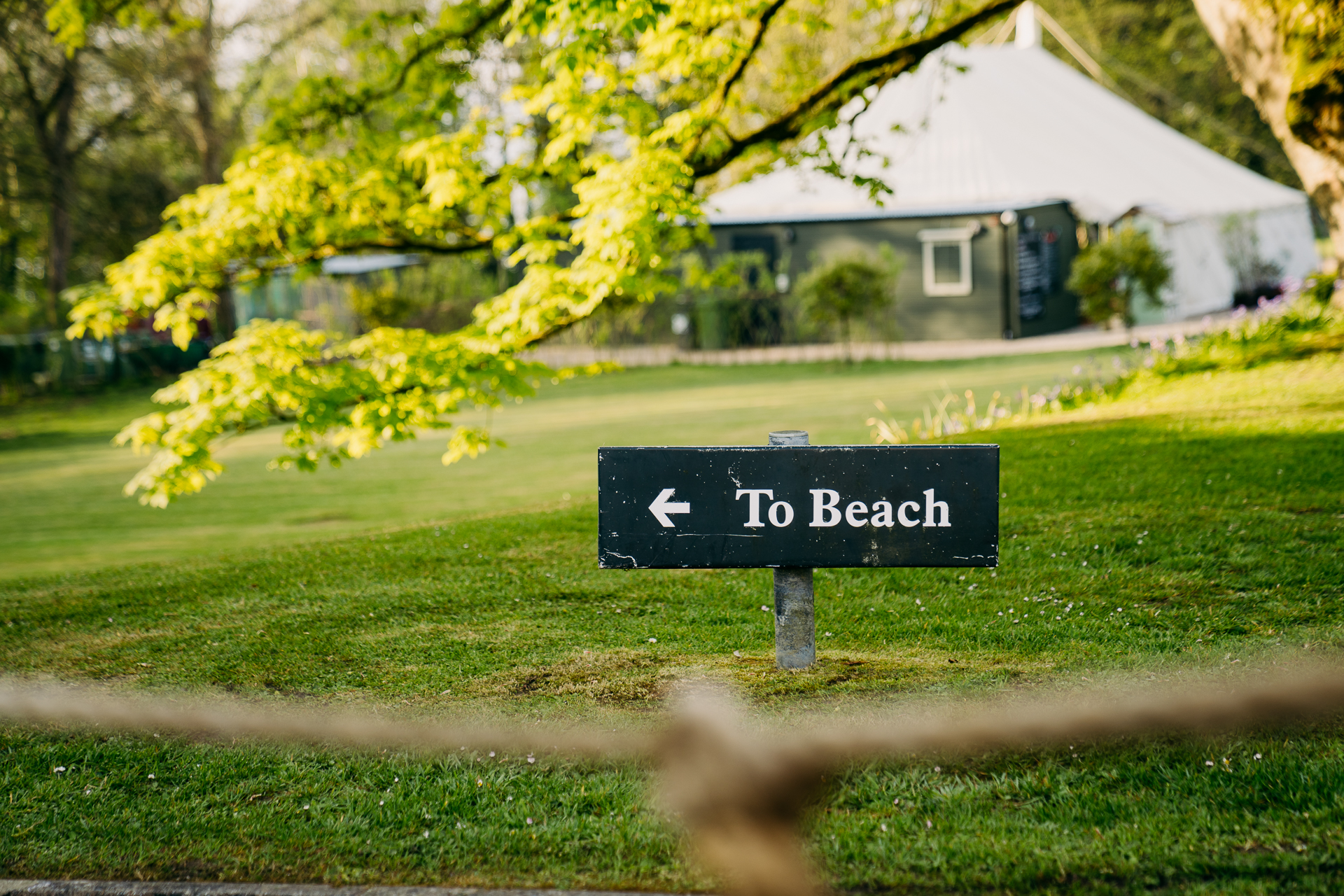 A street sign in a neighborhood