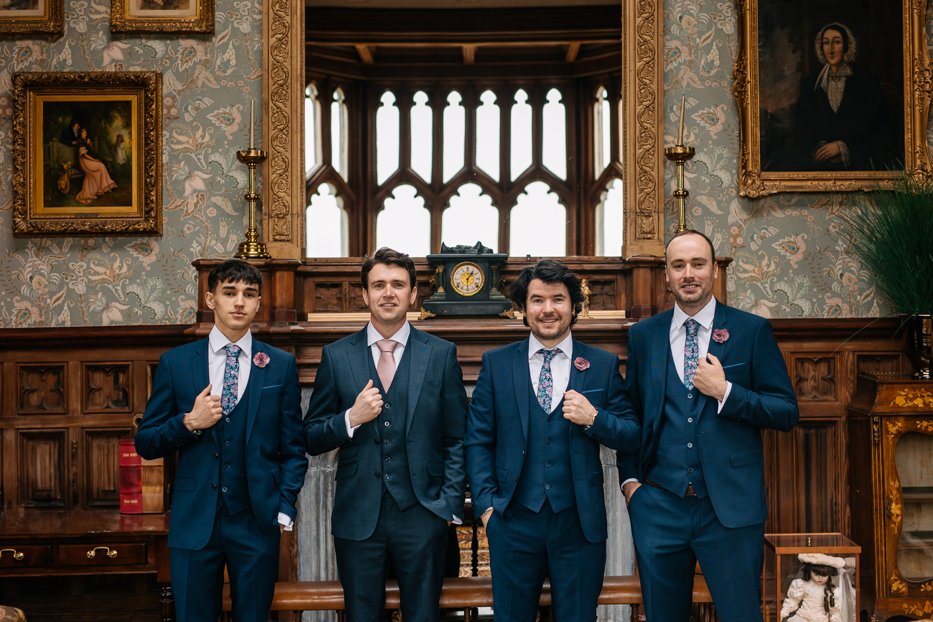 A group of men posing for a picture