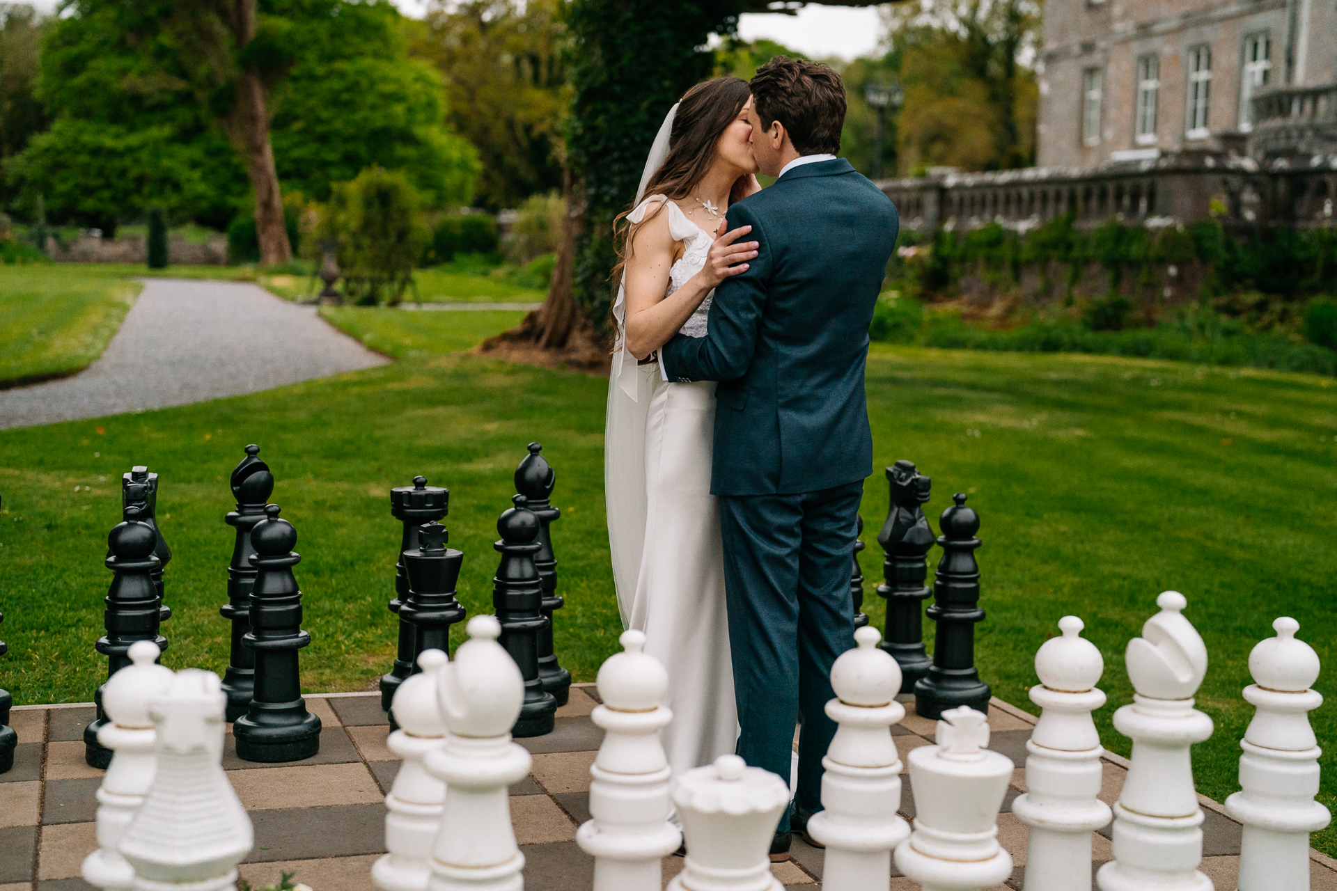 A man and woman kissing