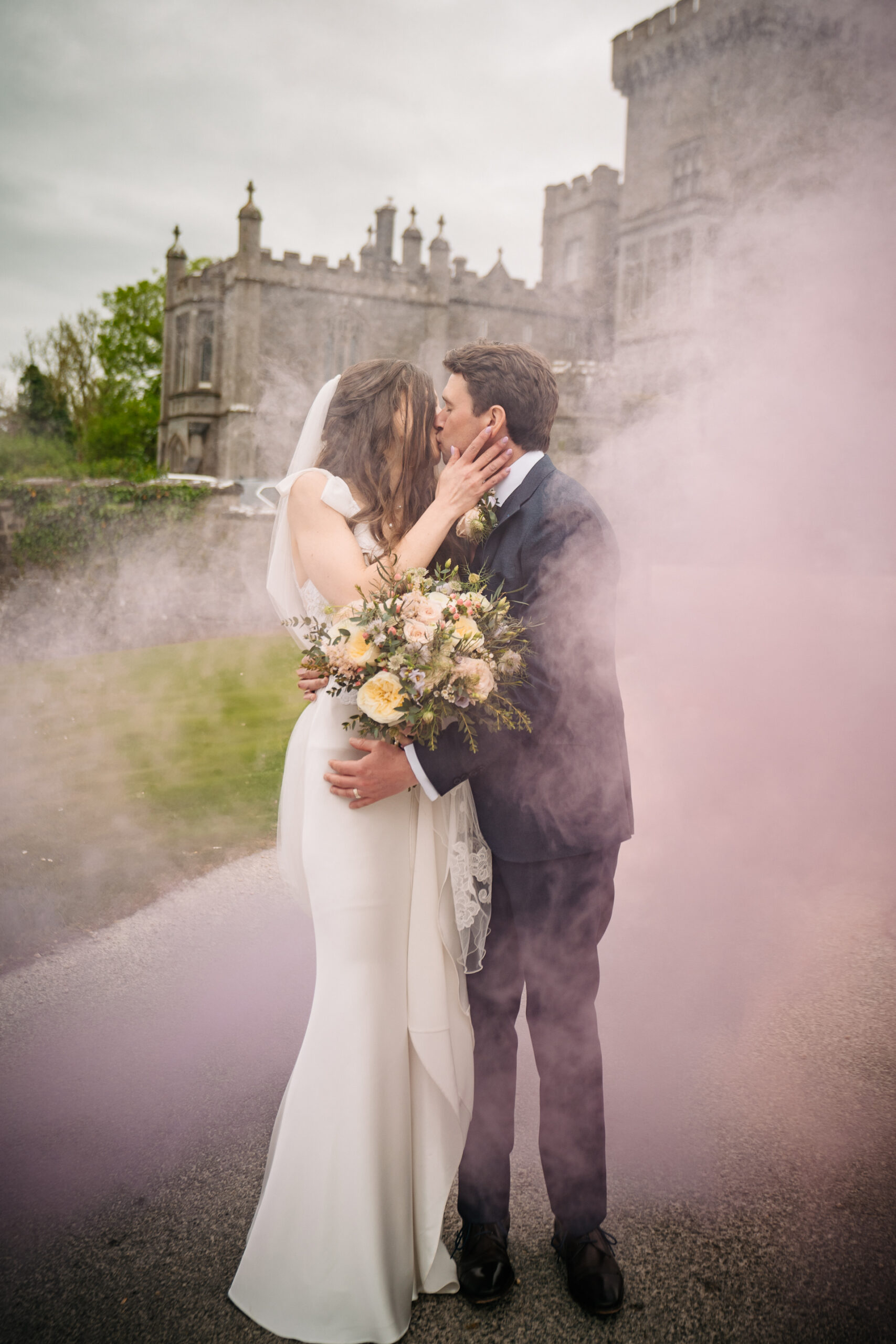 A man and woman kissing