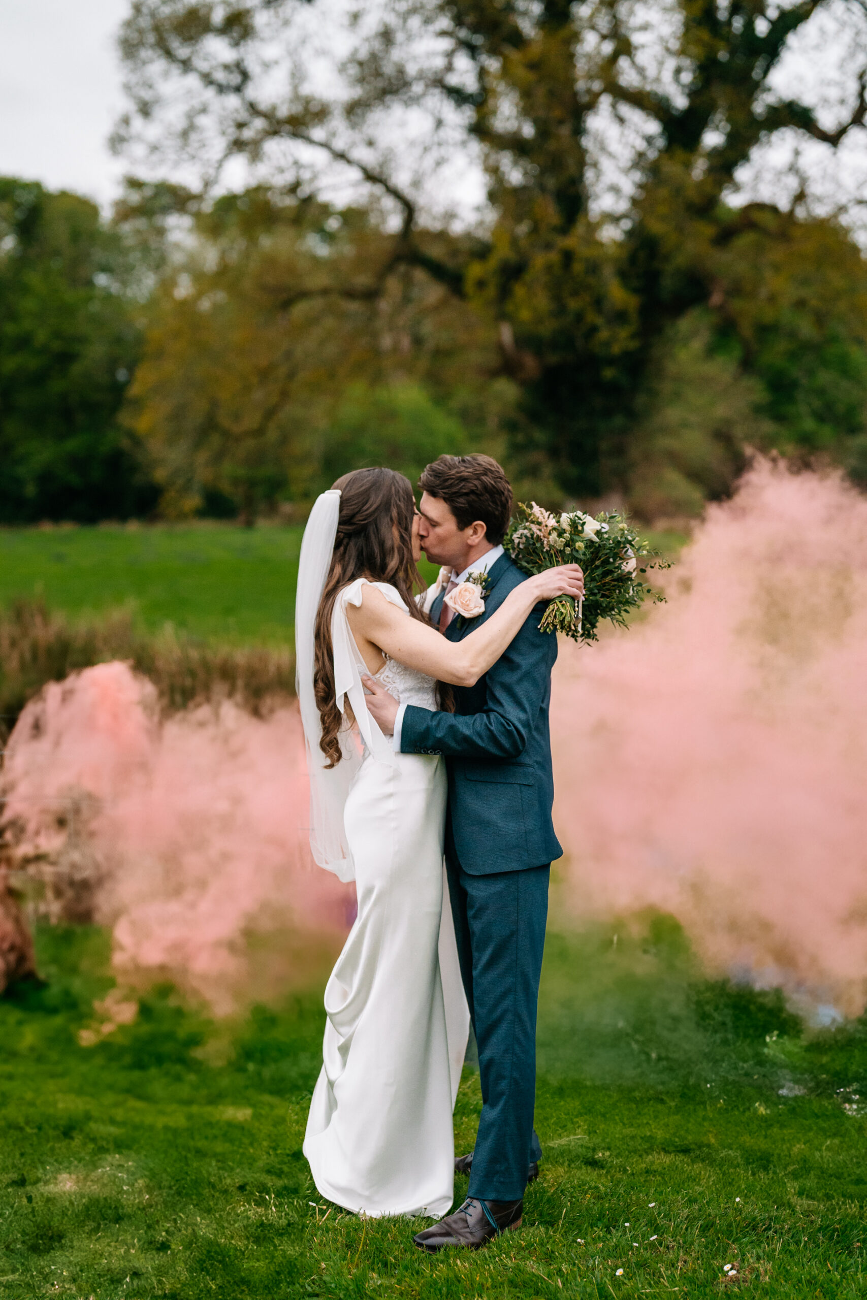 A man and woman kissing