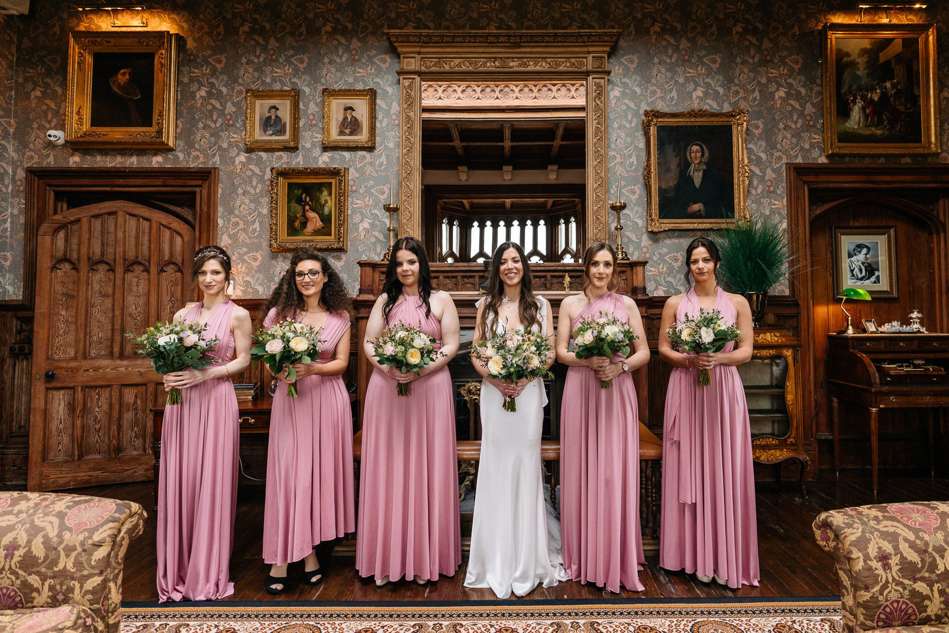 A group of women in dresses