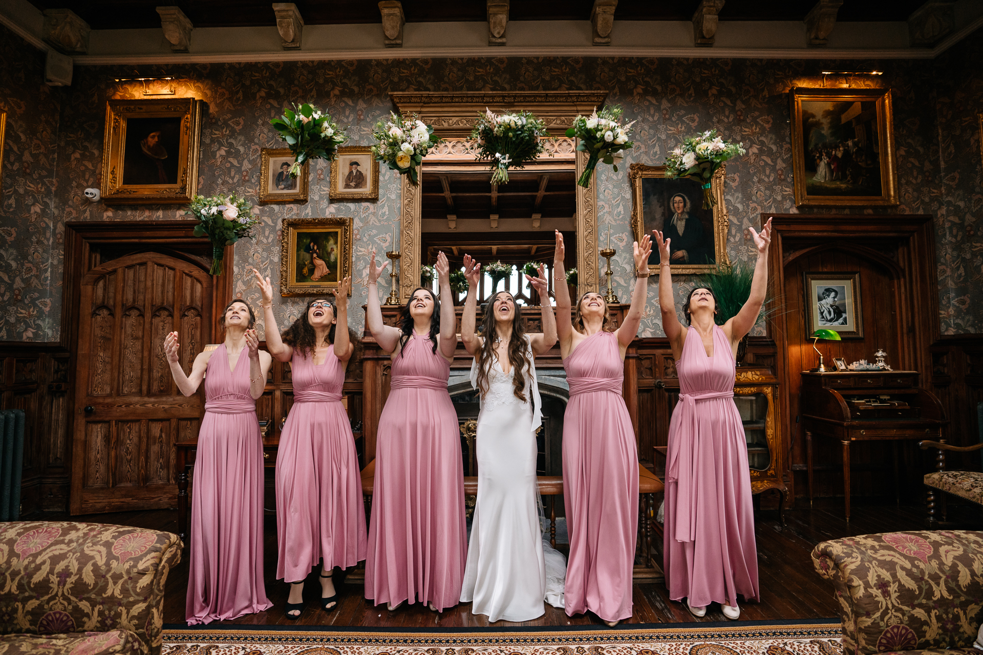 A group of women in dresses