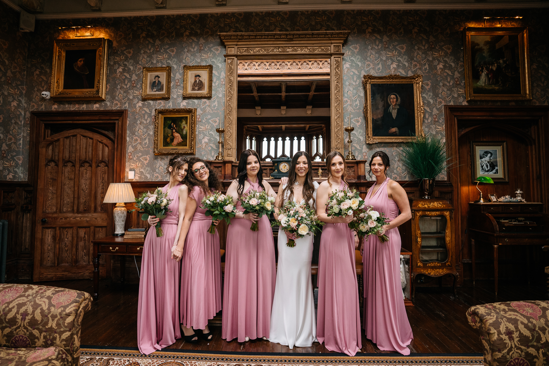 A group of women in dresses