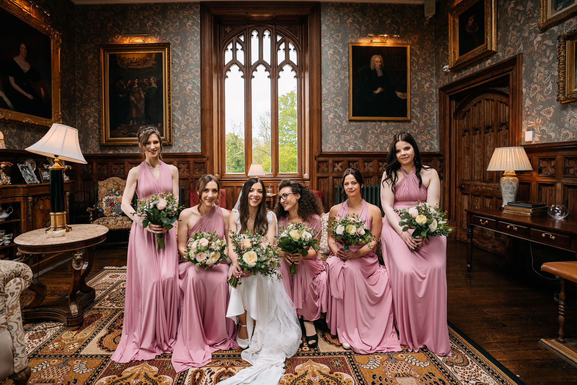 A group of women in dresses