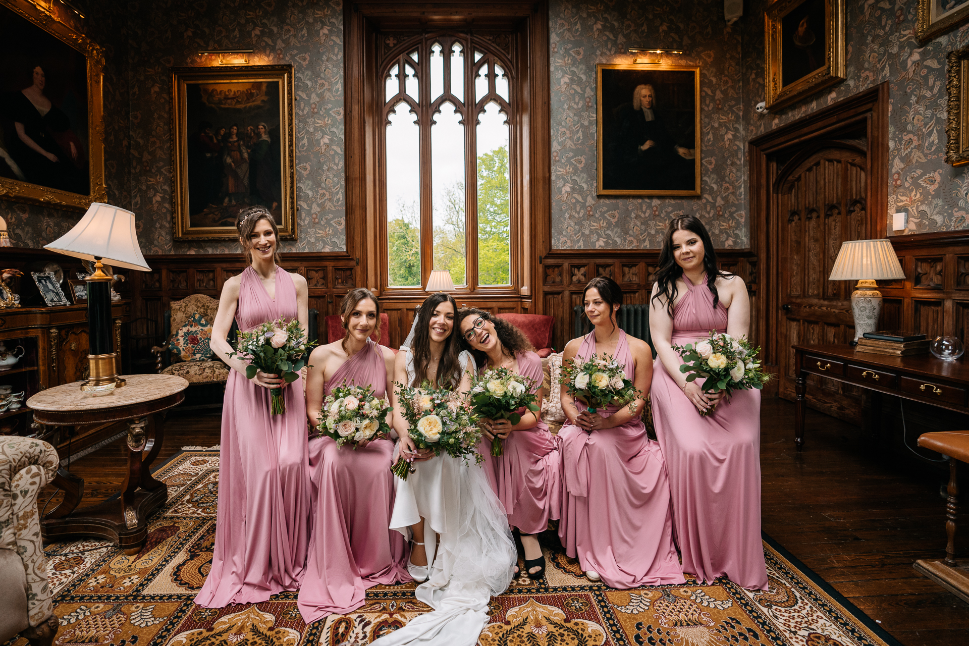 A group of women in dresses