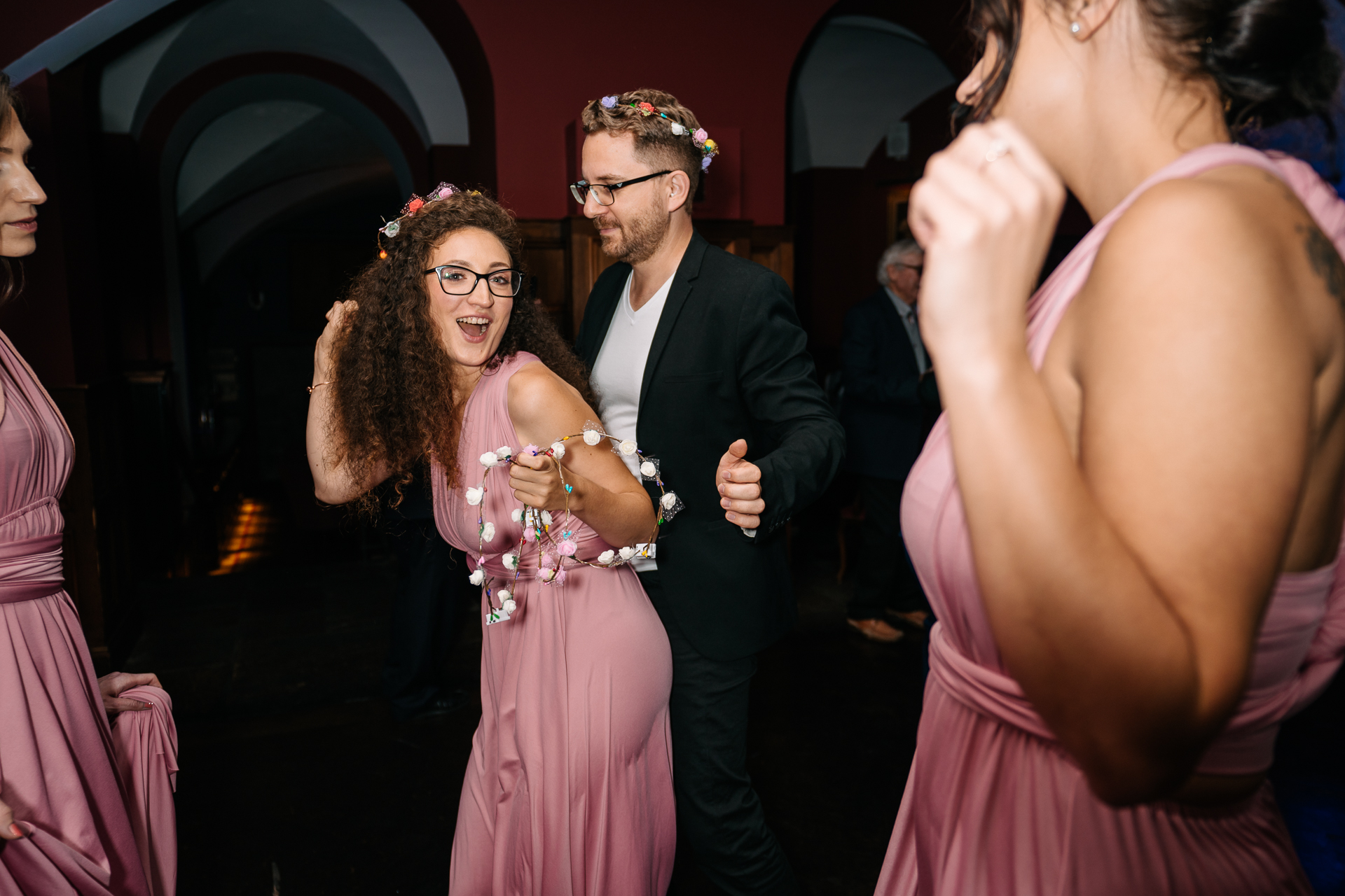 A man and woman dancing