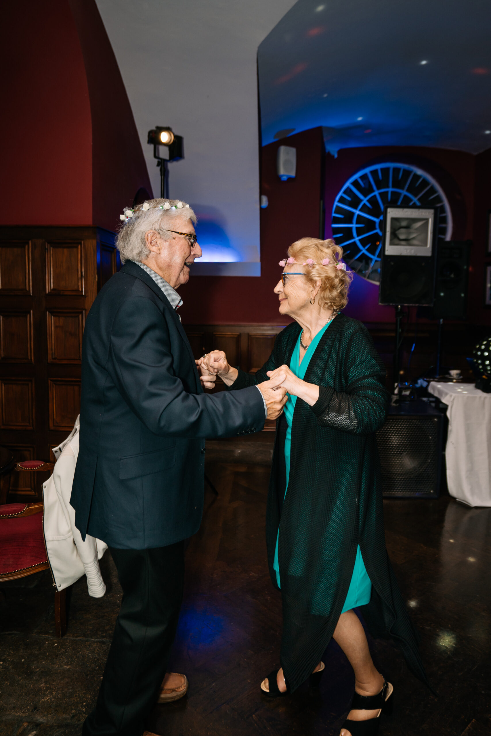 A man and woman dancing