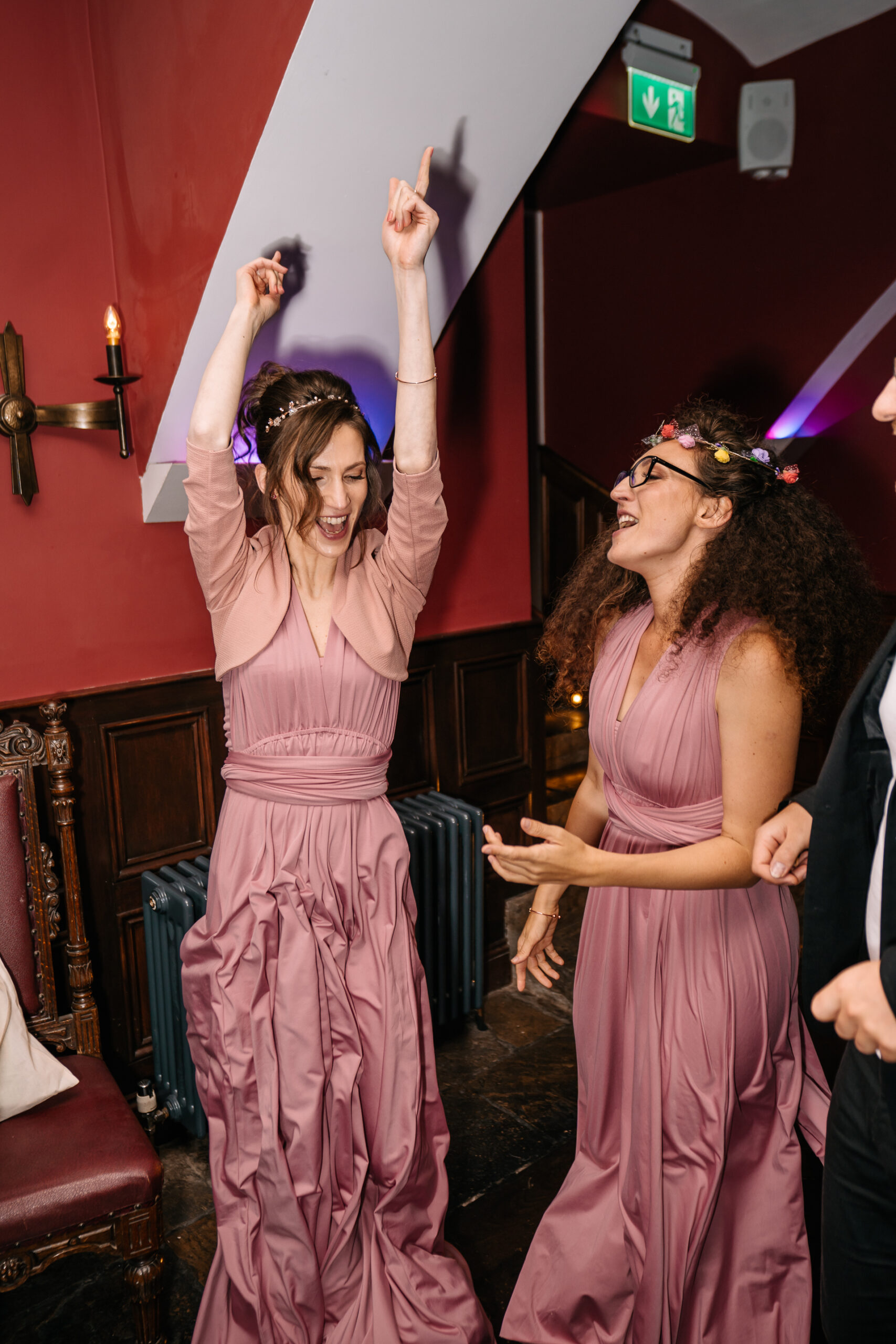 A couple of women in dresses