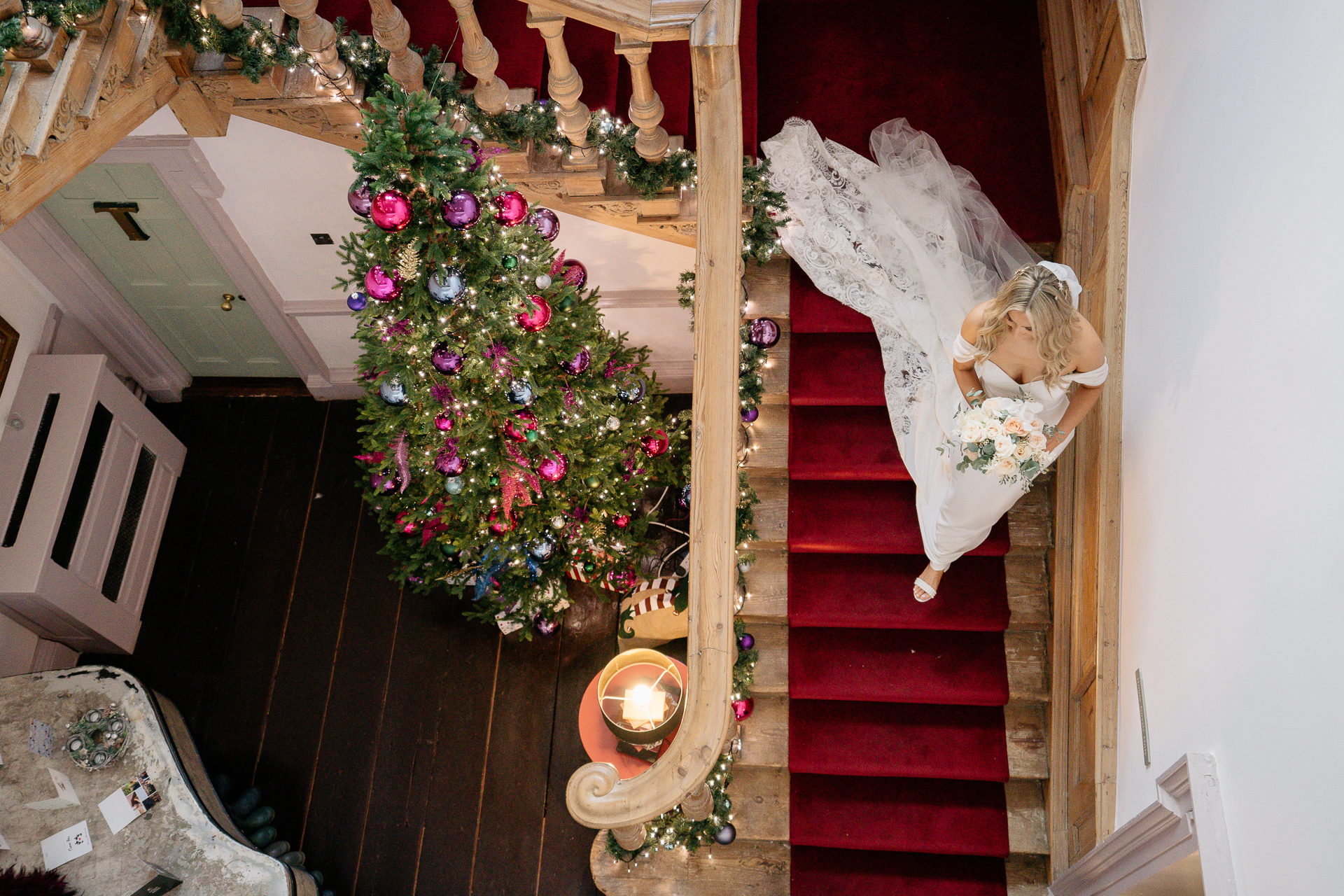 A christmas tree with decorations