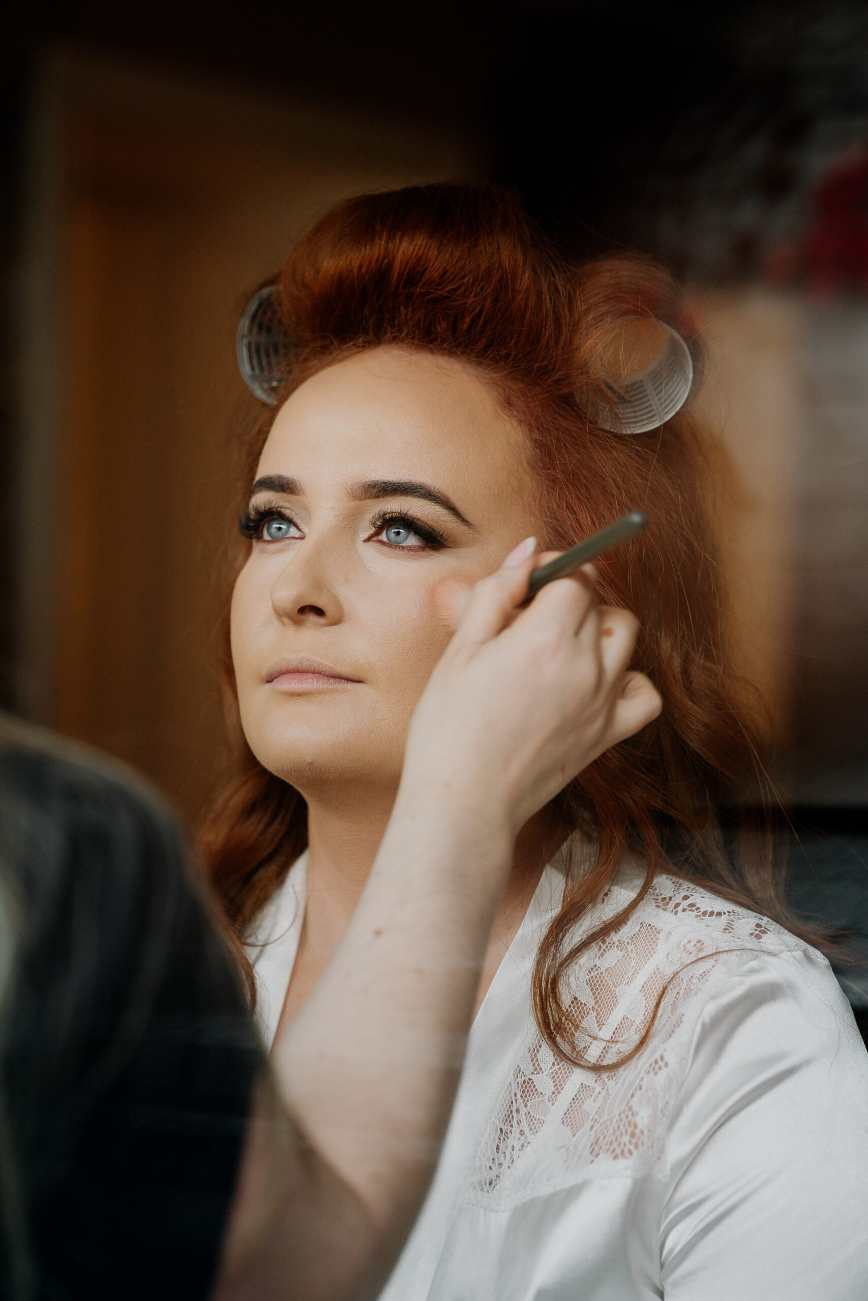 A person with a cigarette in the mouth