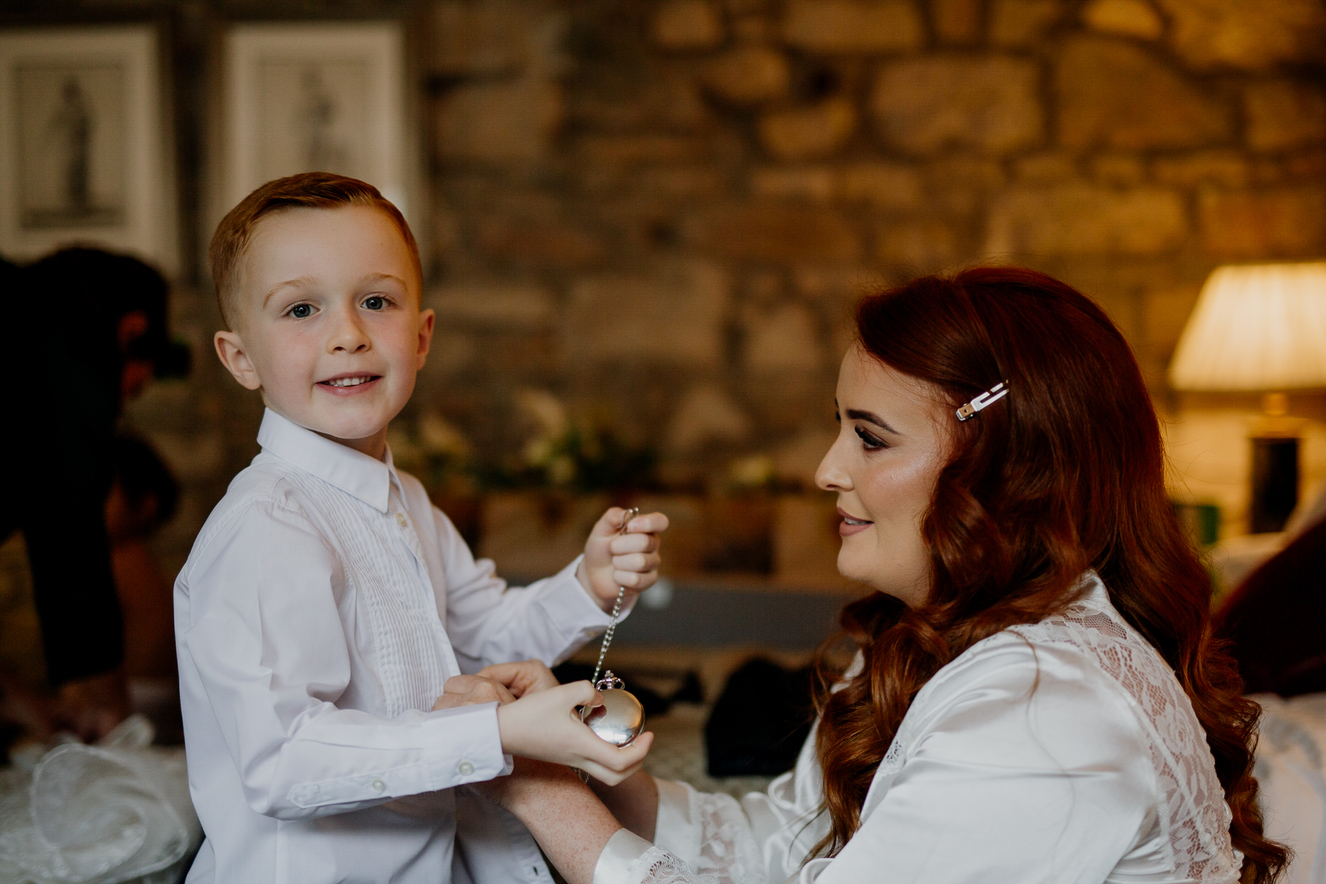 A woman holding a baby