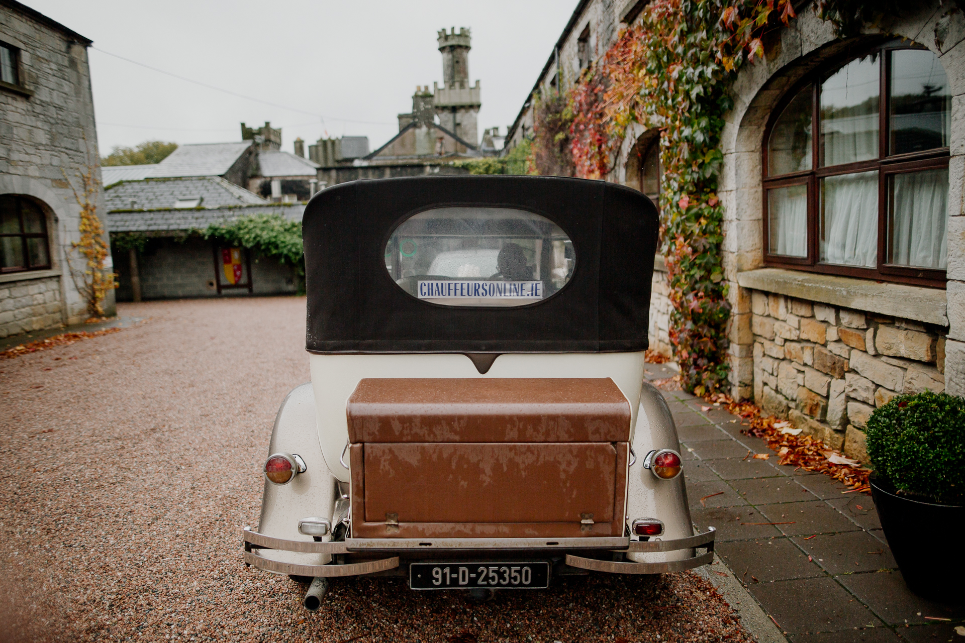 A car parked on a street