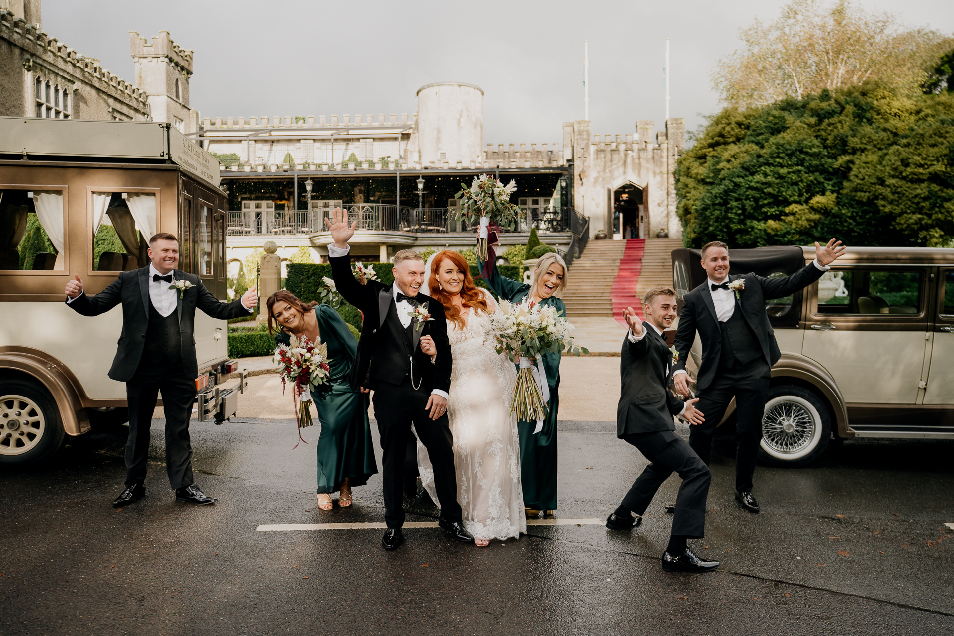 A group of people in formal wear