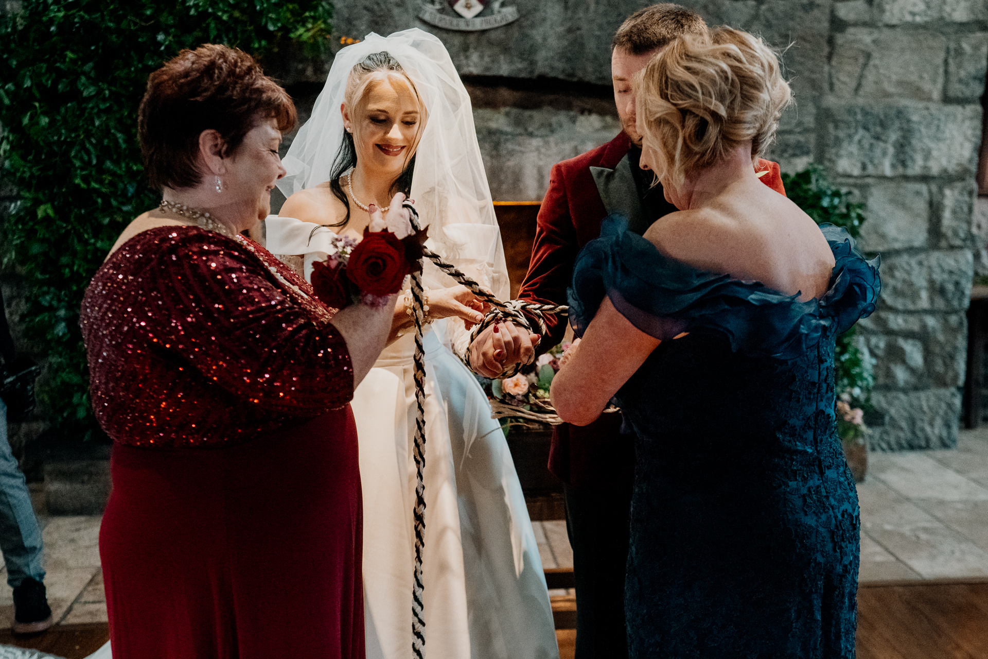 A group of women in dresses