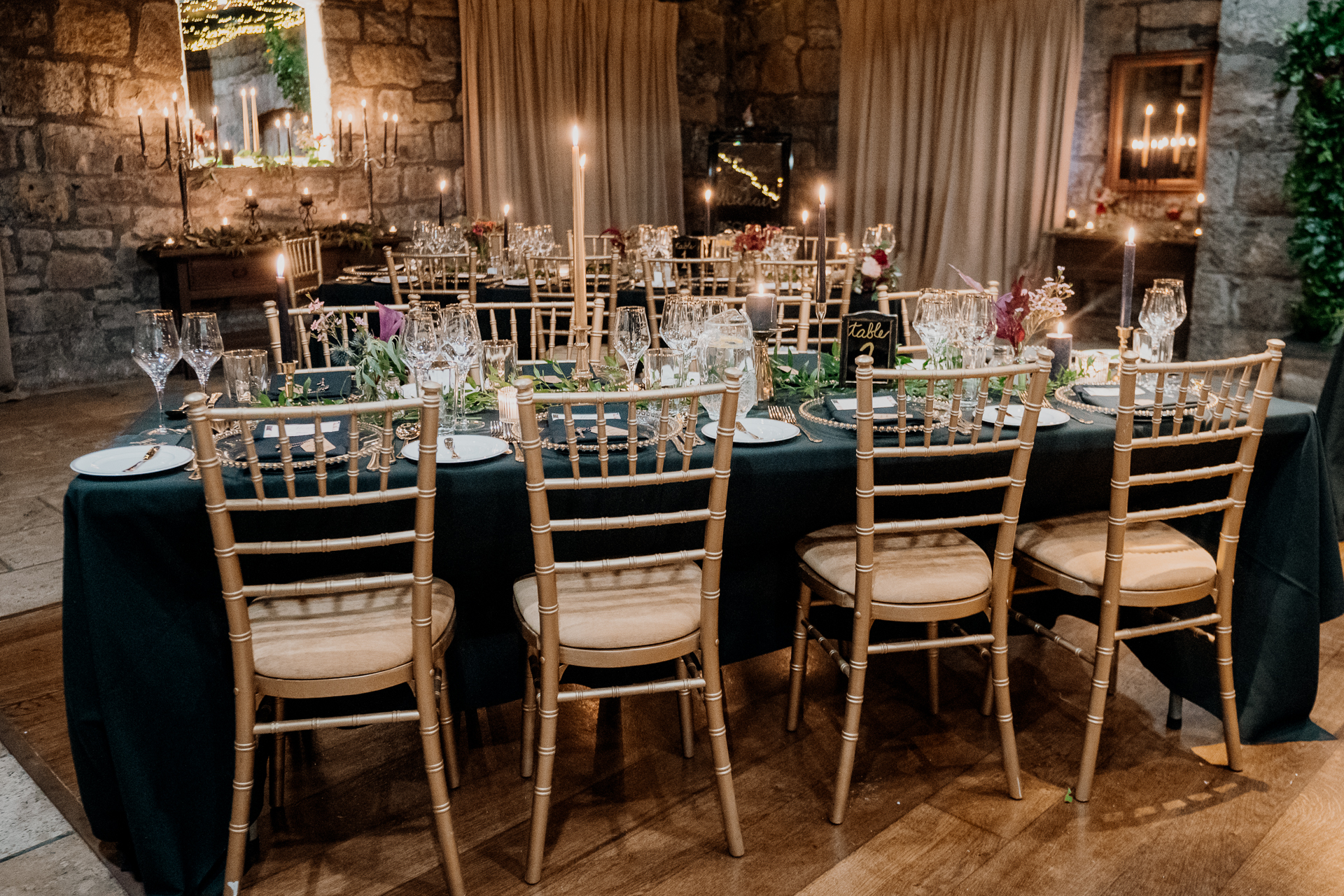 A table set for a dinner