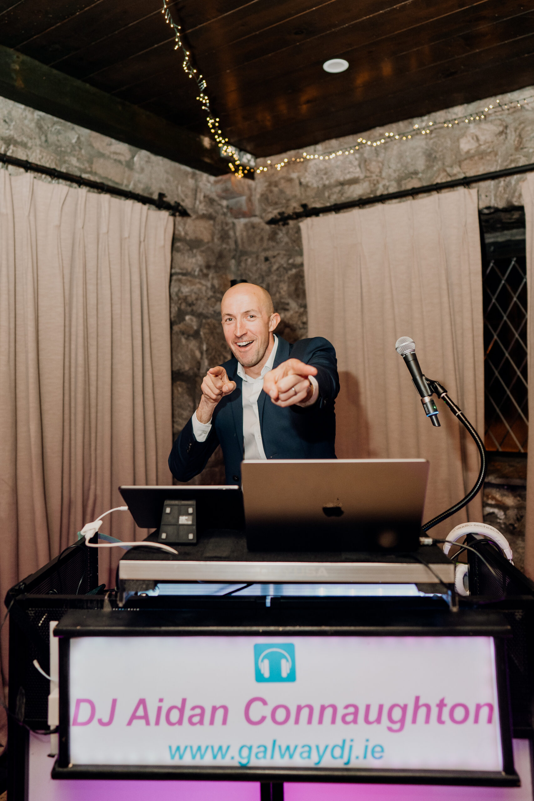 A person standing at a podium