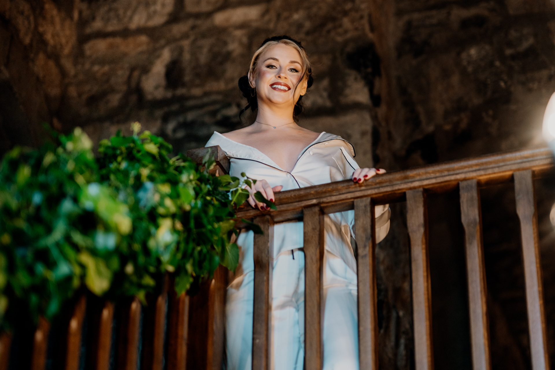 A person in a white dress