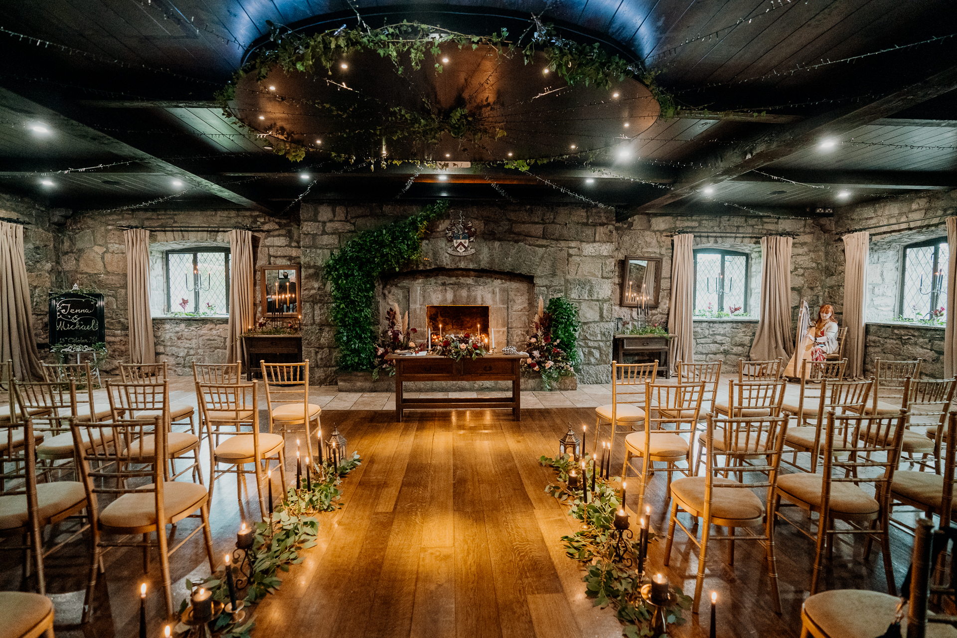 A room with tables and chairs