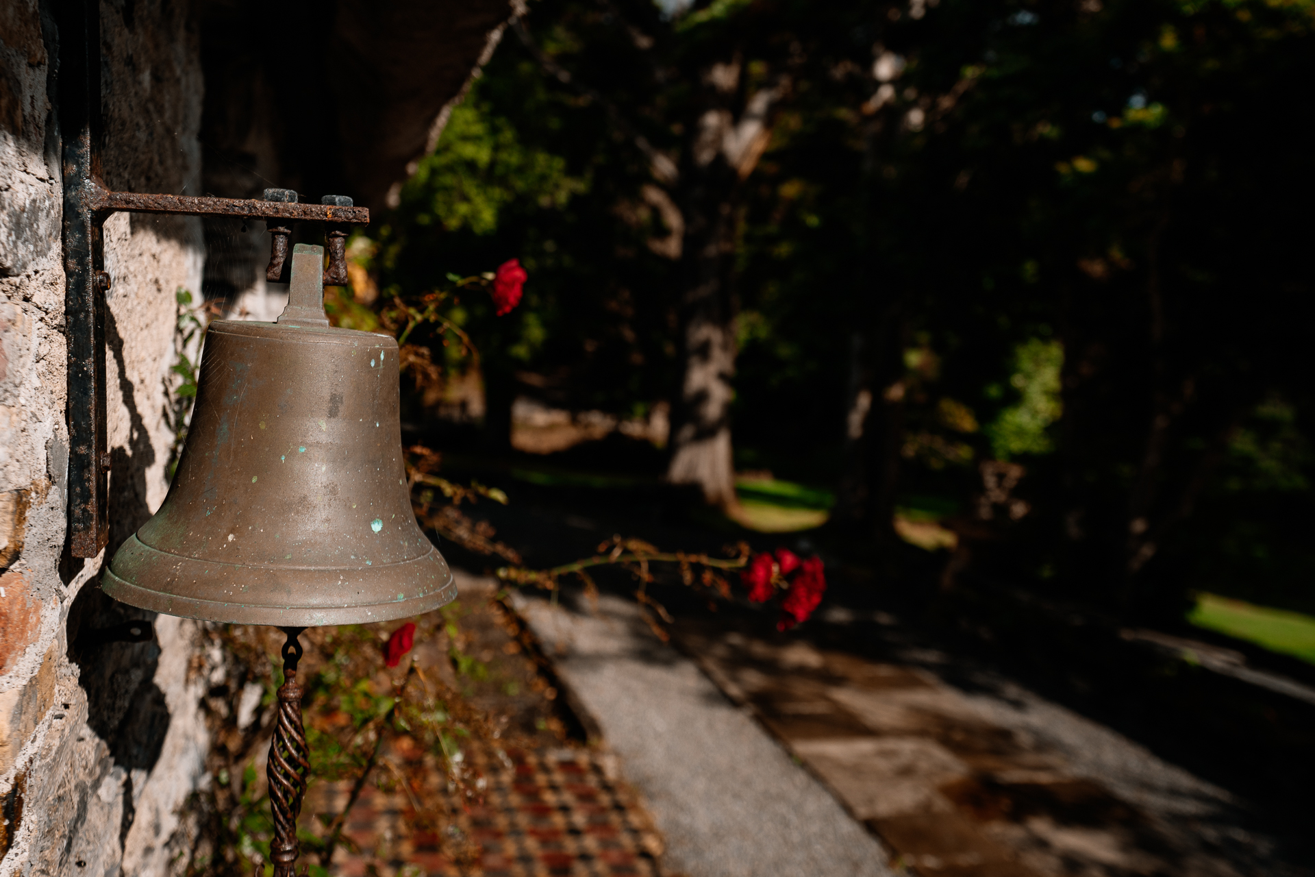 A bell on a wall