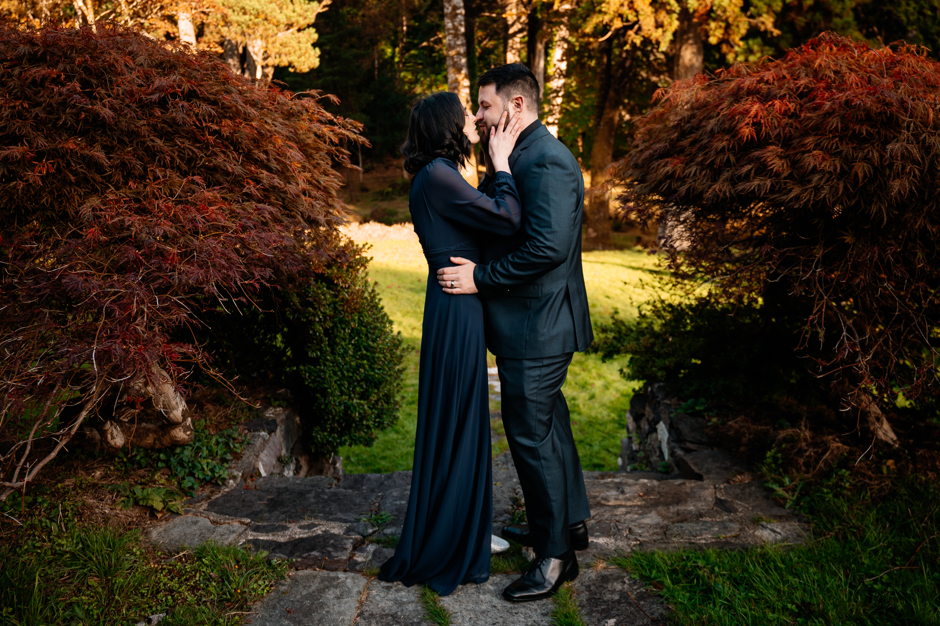 A man and woman kissing