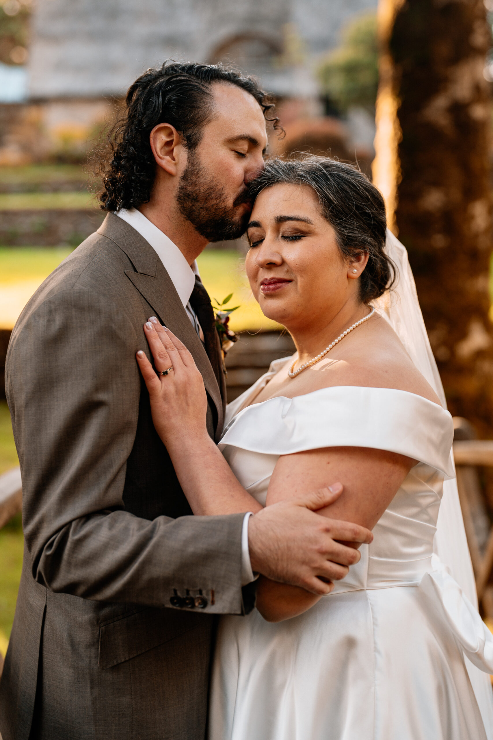 A man and woman posing for a picture