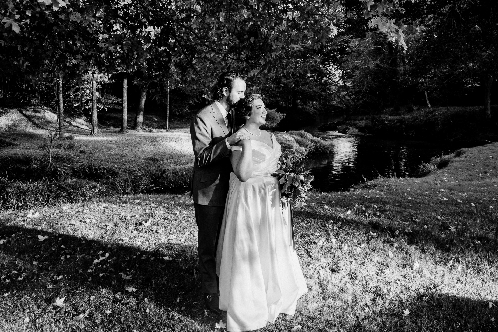 A man and woman posing for a picture