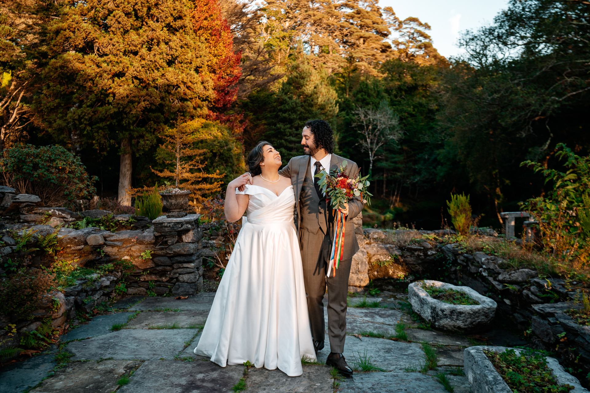 A man and woman posing for a picture