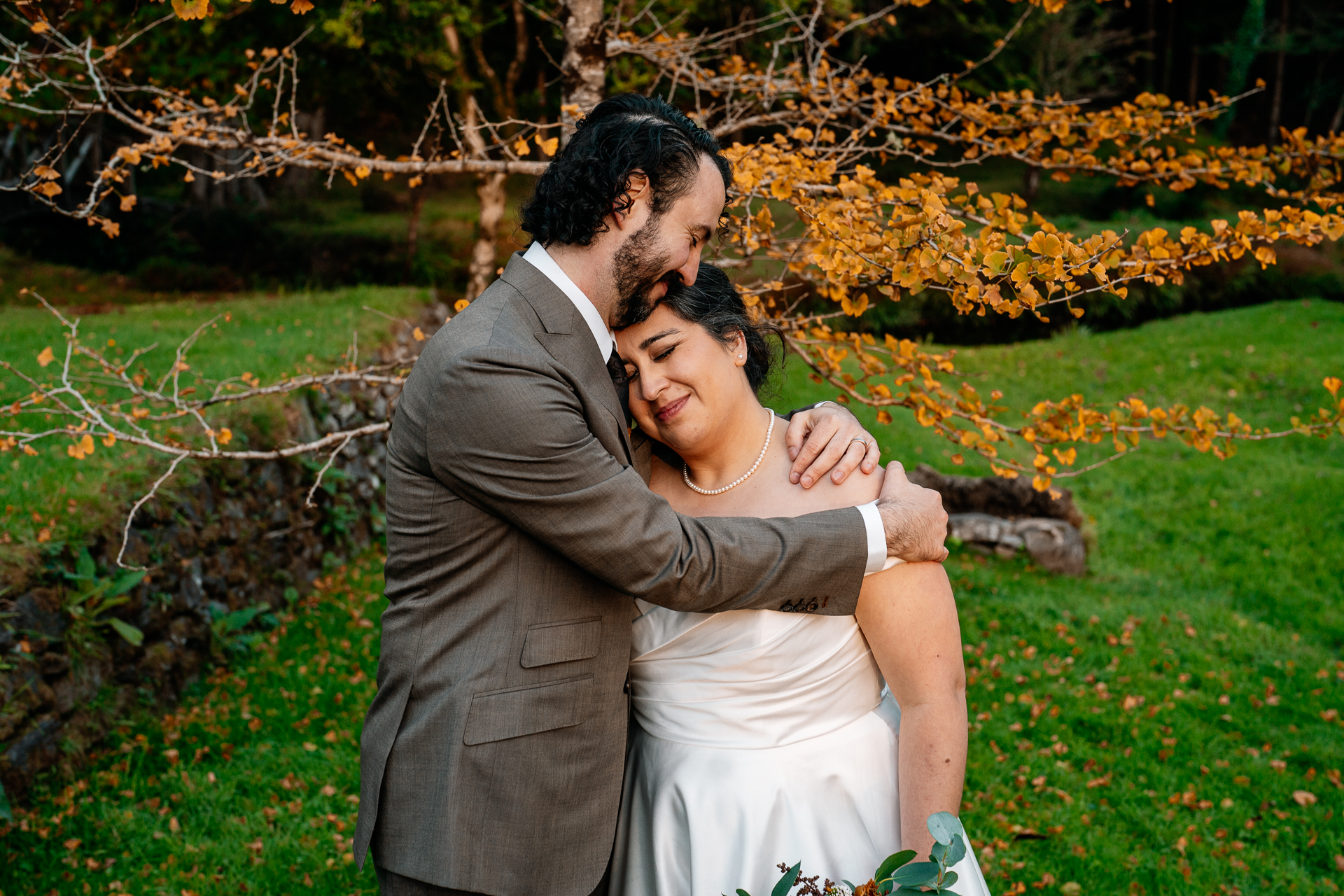 A man and woman kissing