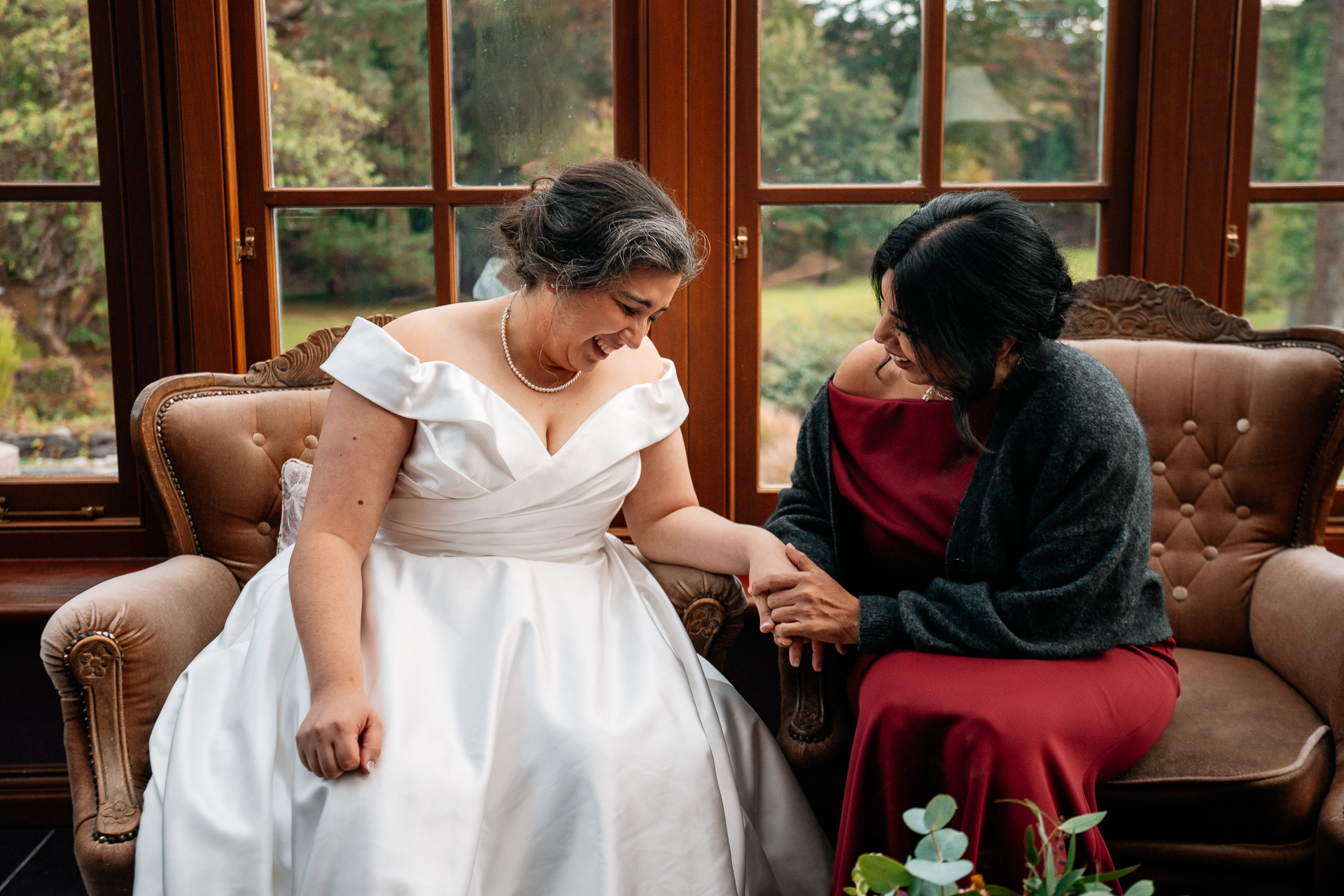 A person in a white dress and a person in a white dress