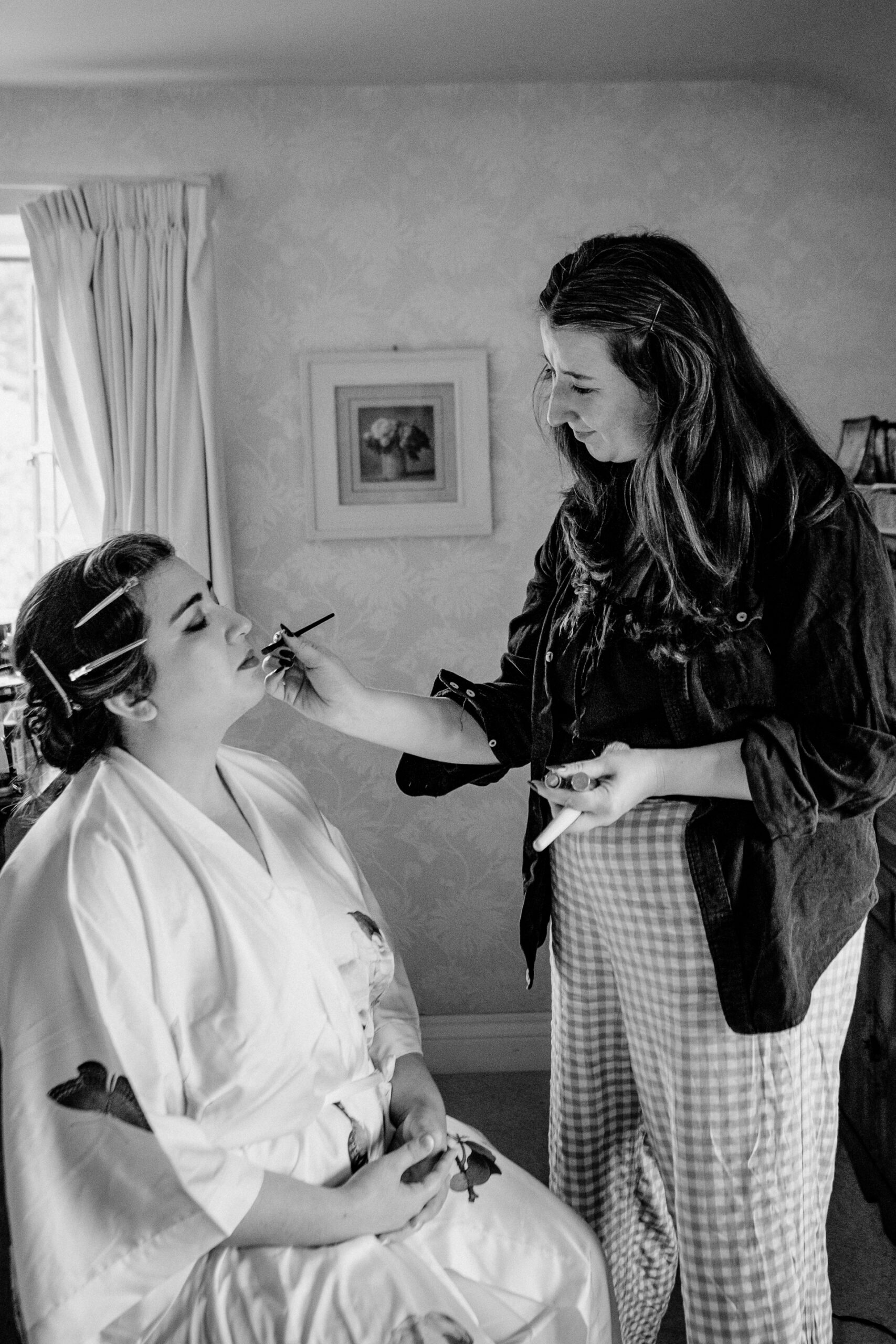 A person getting the hair done