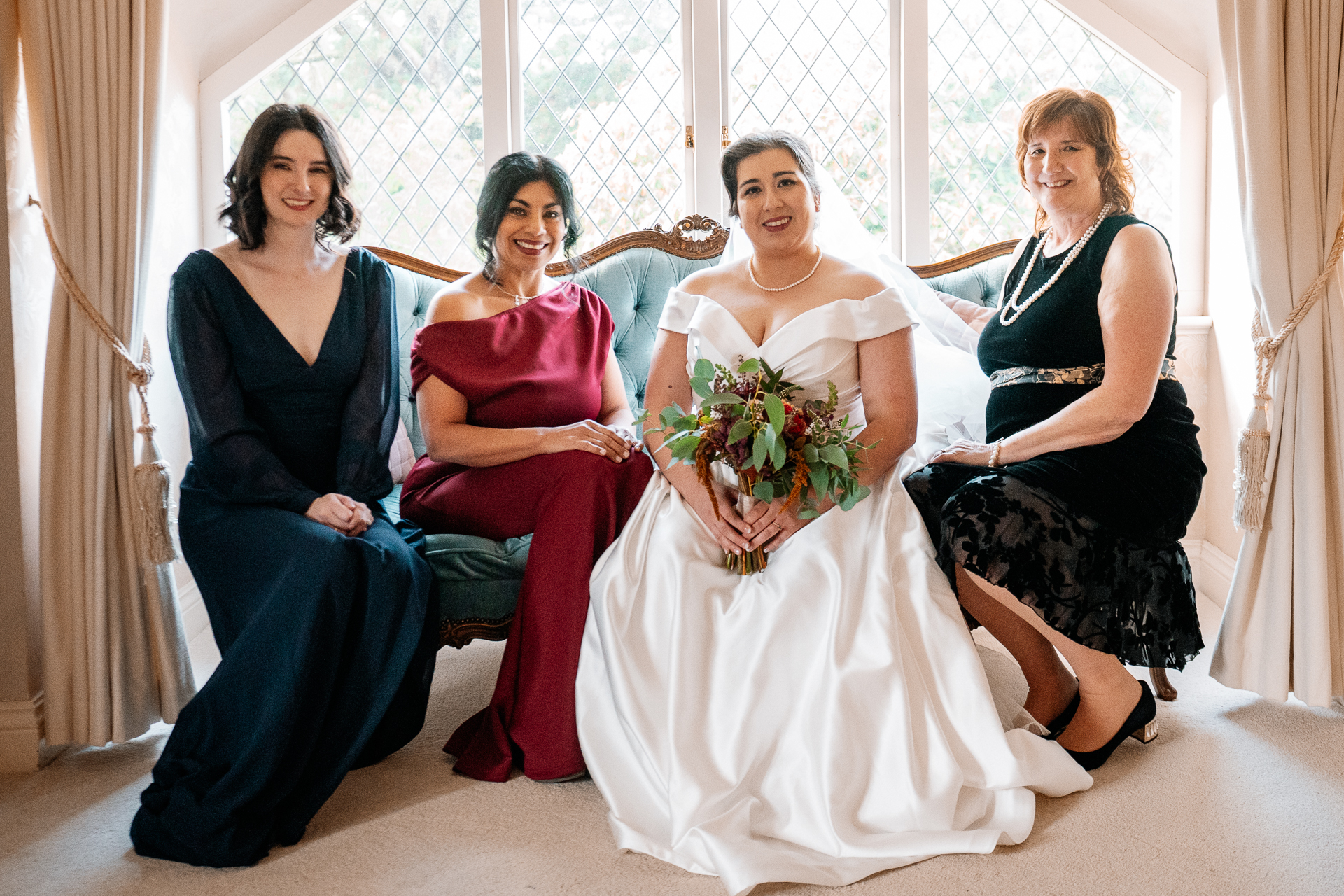 A group of women posing for a photo