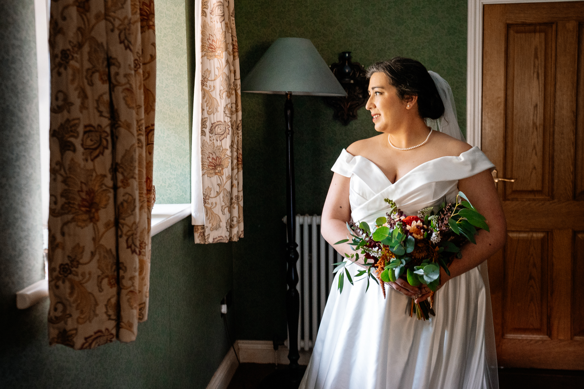 A woman in a white dress