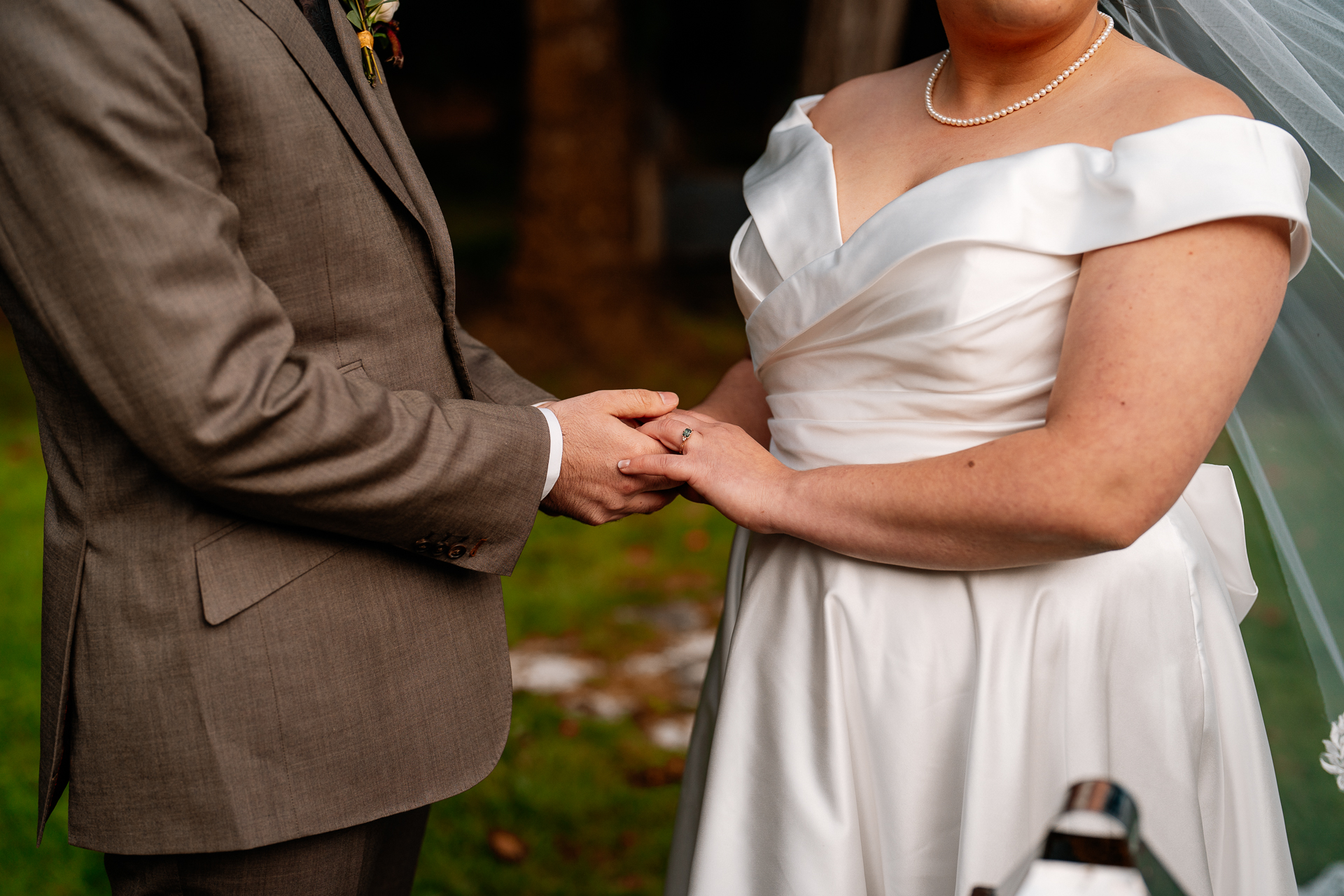 A man and woman holding hands