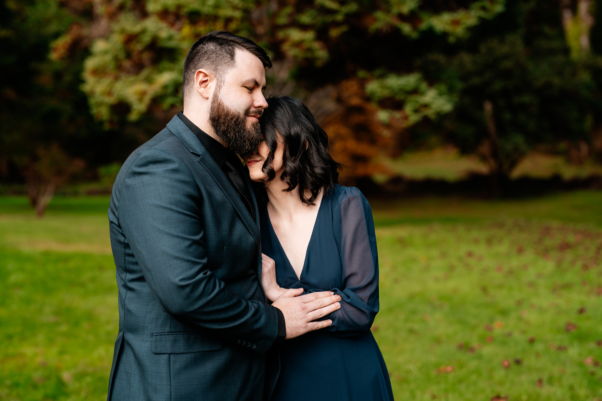 A man and woman kissing