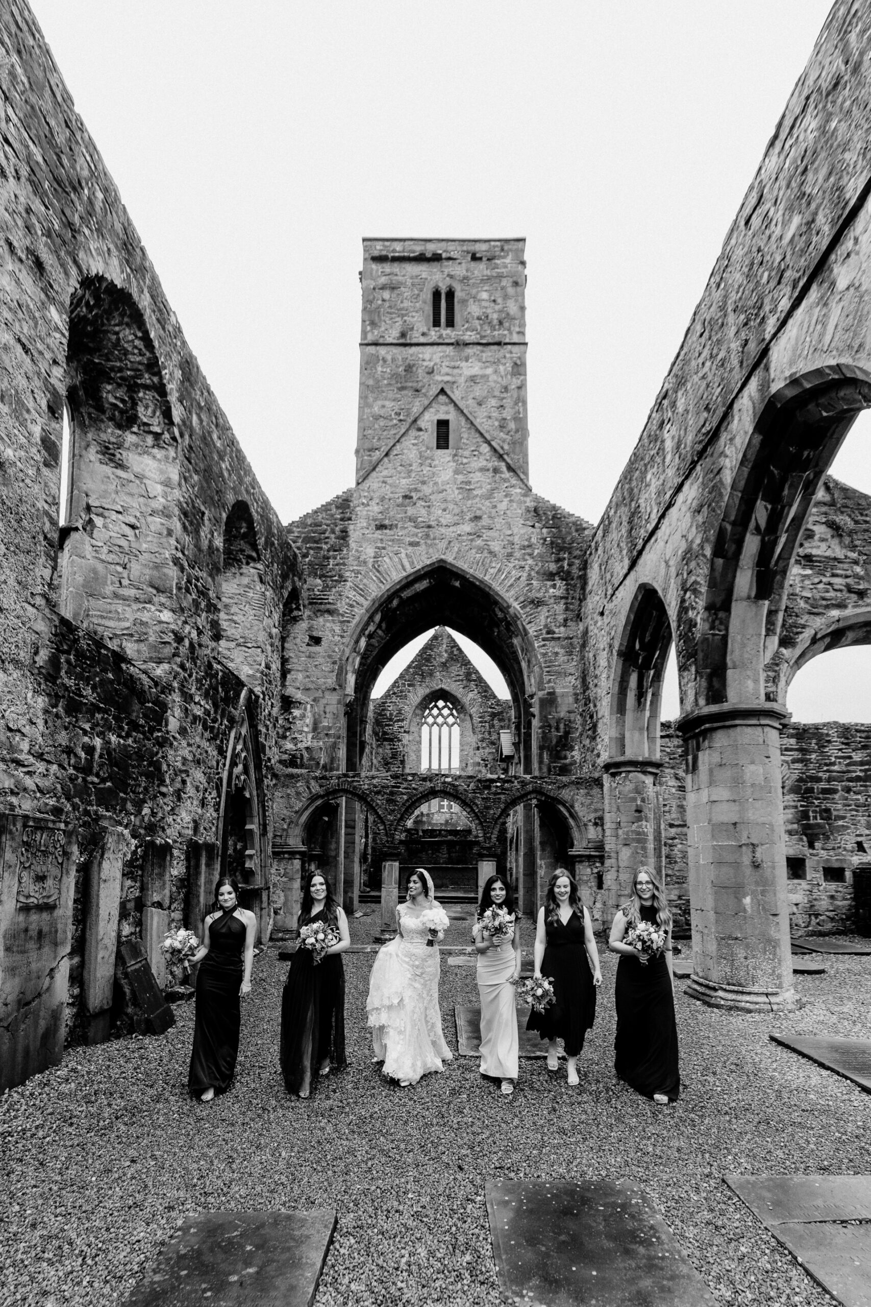 A group of people standing outside a building