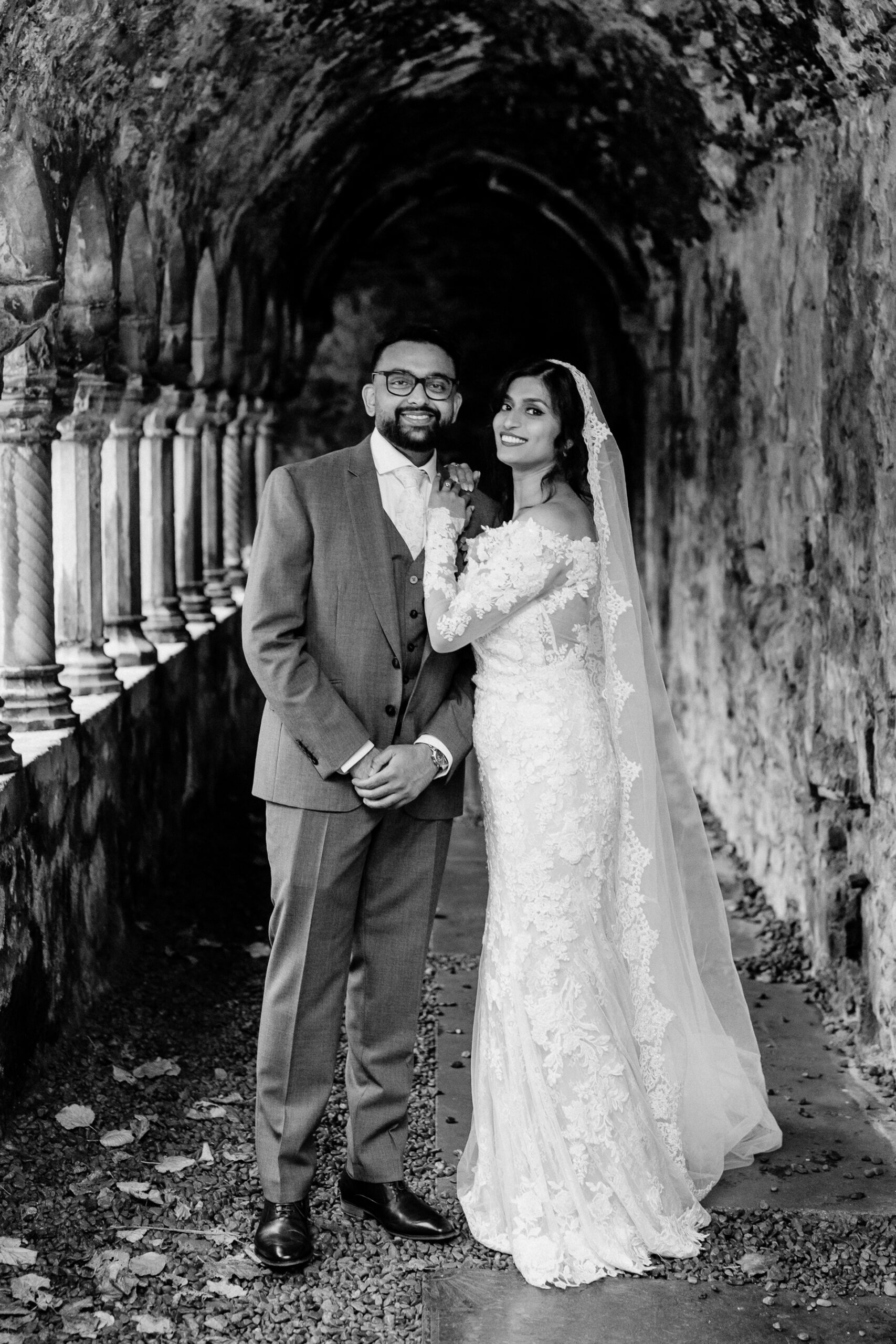 A man and woman posing for a picture