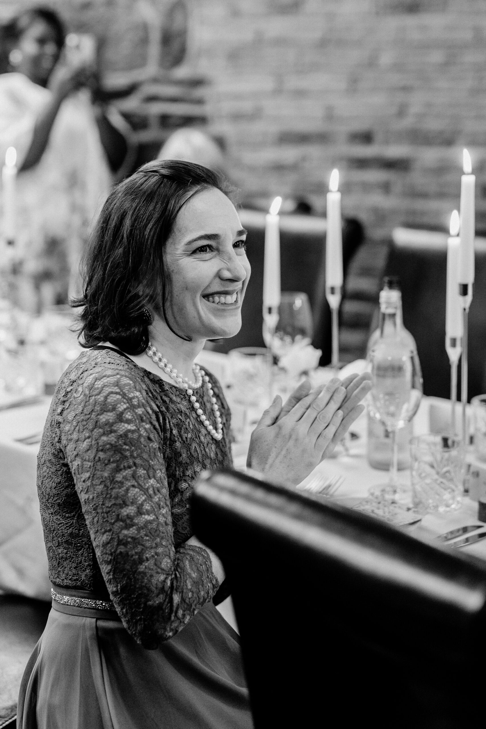 A woman sitting at a table